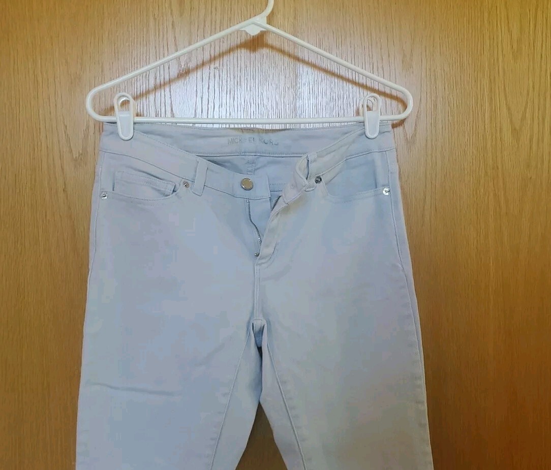 Michael Kors Womens Size 2 Skinny Stretch 98% Cotton 2% Elastane Jeans Ivory