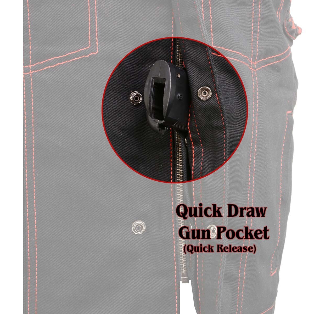 Milwaukee Leather 3036 Men’s Wrecker Denim &Leather Club Style Vest w/ Diamond