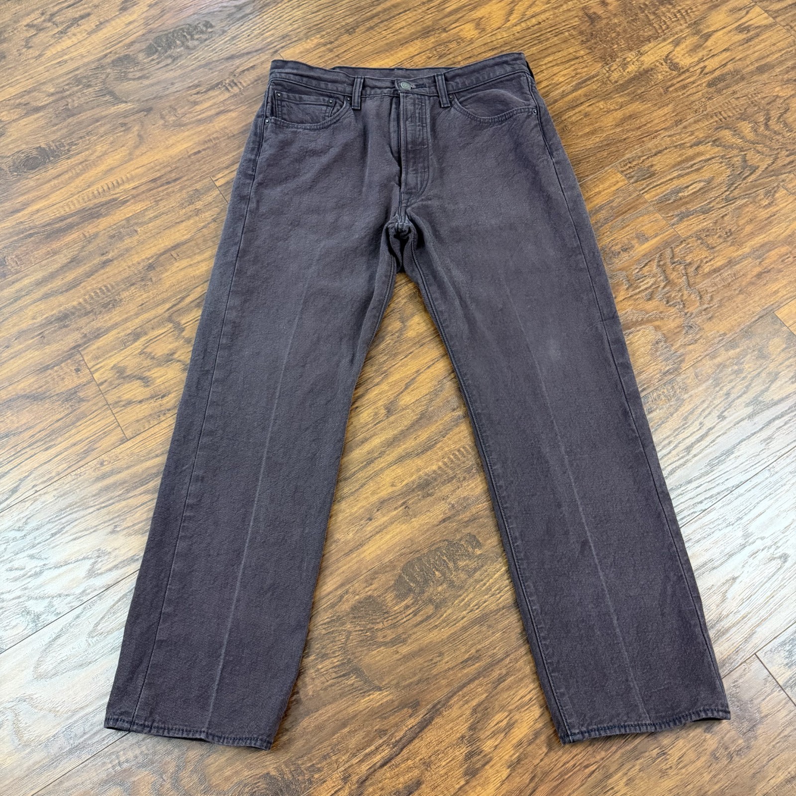 Levis 501 Jeans Mens 34 (31×28) Purple Mid Rise Cotton Denim Button Fly Original