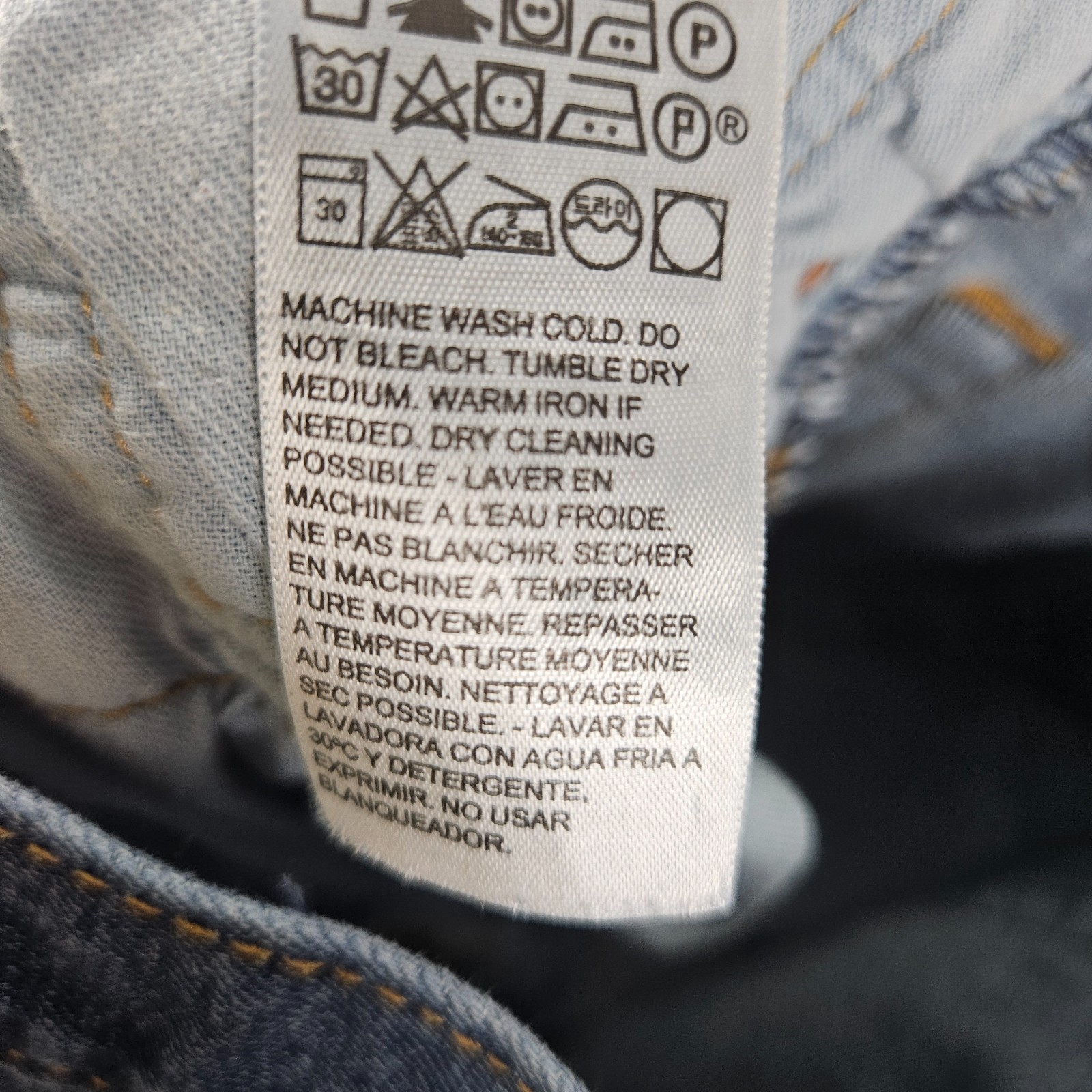 Levis 501 Jeans Men 30×29 Light Wash Straight Leg Button Fly Denim Street