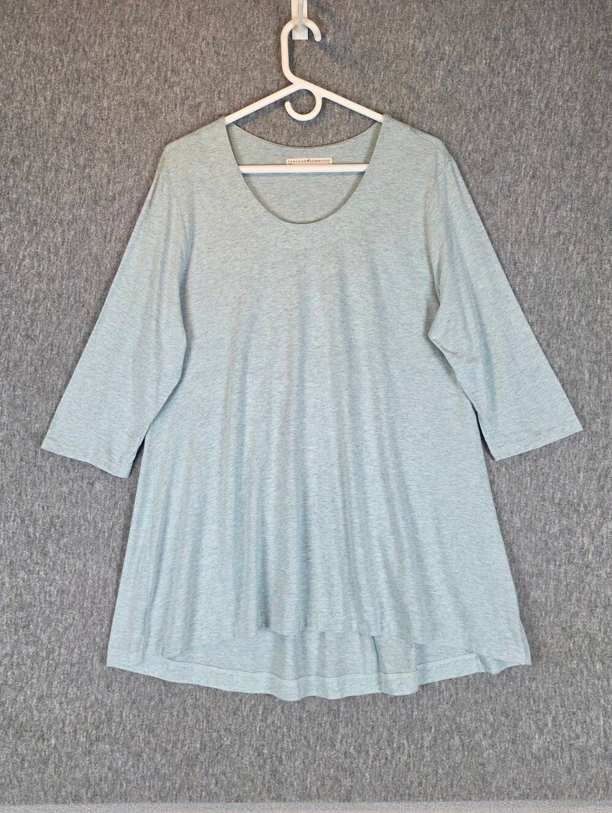 Peruvian Connection Pima Cotton Light Blue Scoop Neck Women’s Tunic Top Wmn’s Lg