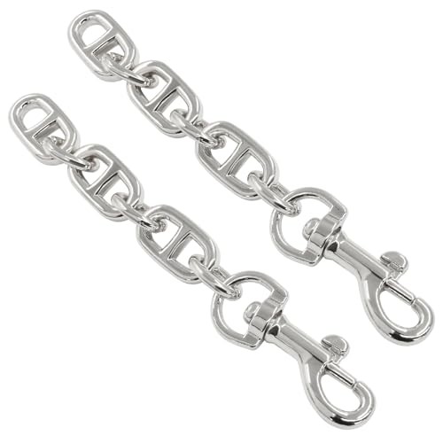 2Pcs Purse Strap Extender, 4.7 Inch Bag Extender Chain, Metal Chain Silver