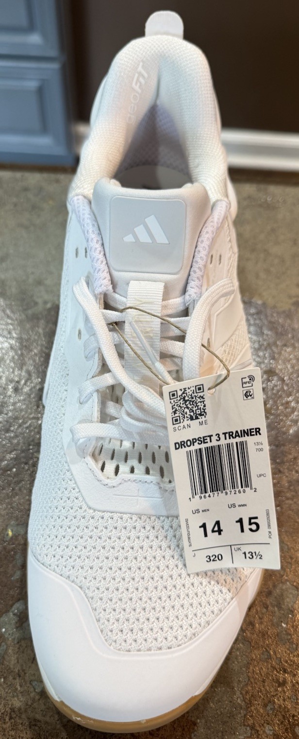 Adidas Men’s Dropset 3 Cloud White Gum Training Sneaker Shoes Size 14