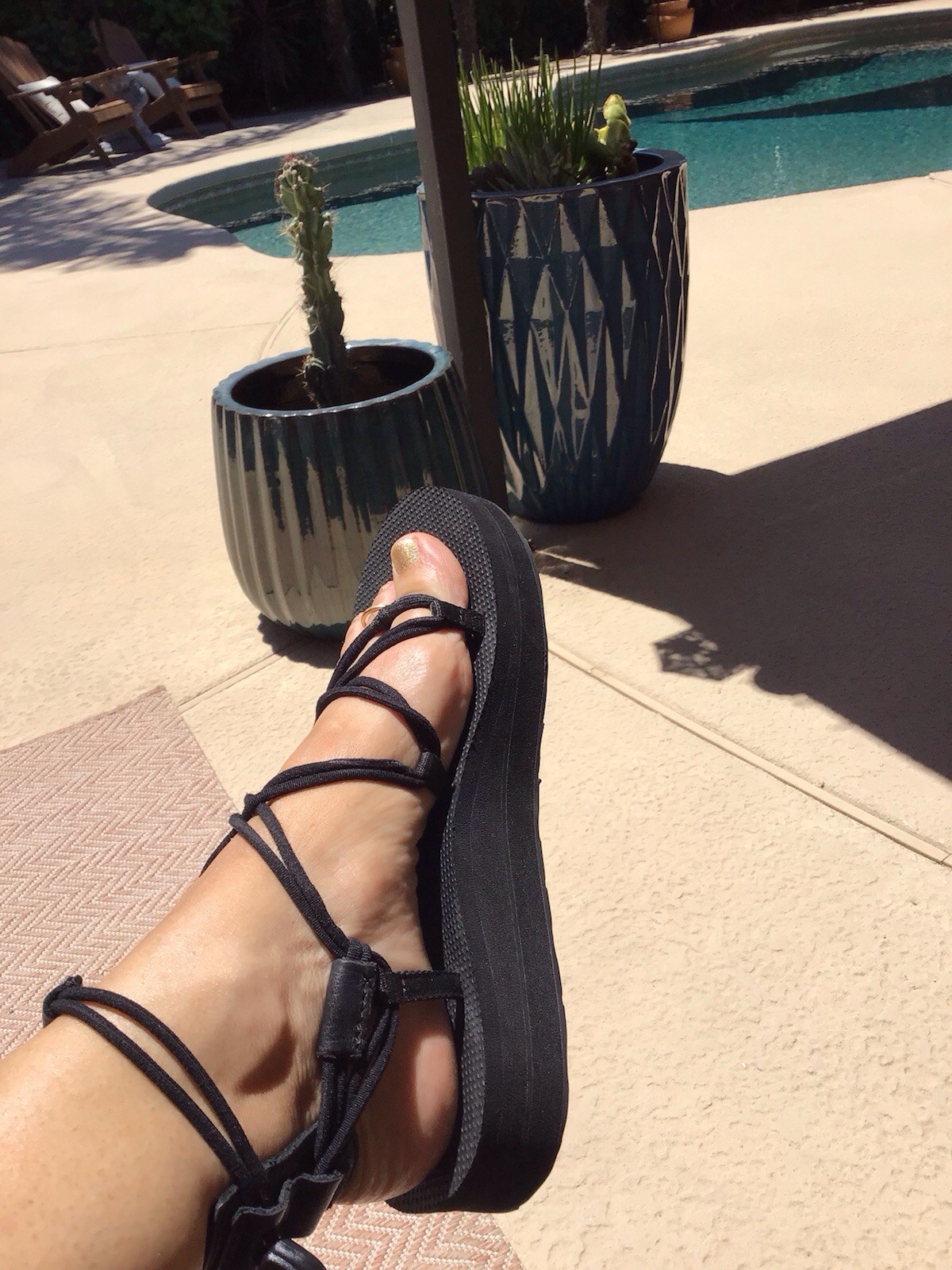Teva Midform Infinity Sandal Black Size 6