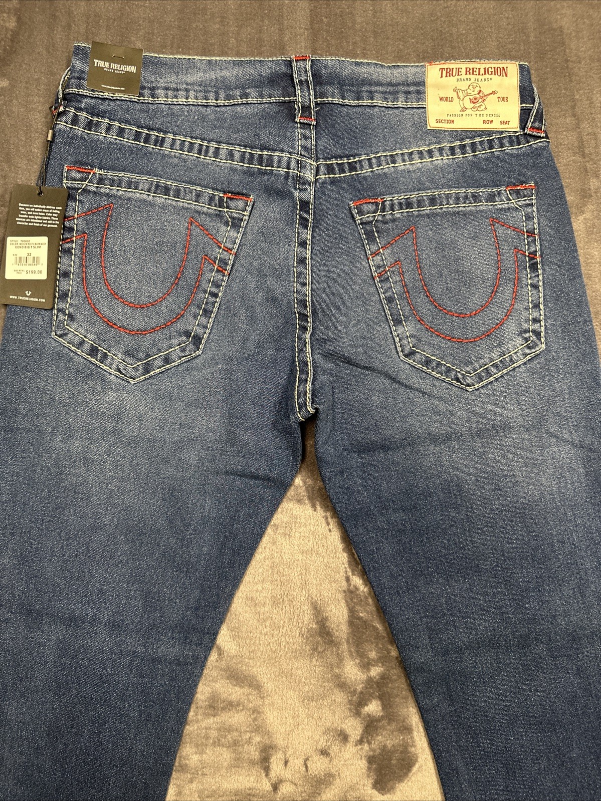 True Religion Geno Big T ”Medium Rustic Barn Wash” 32×32 Relaxed Slim #700600