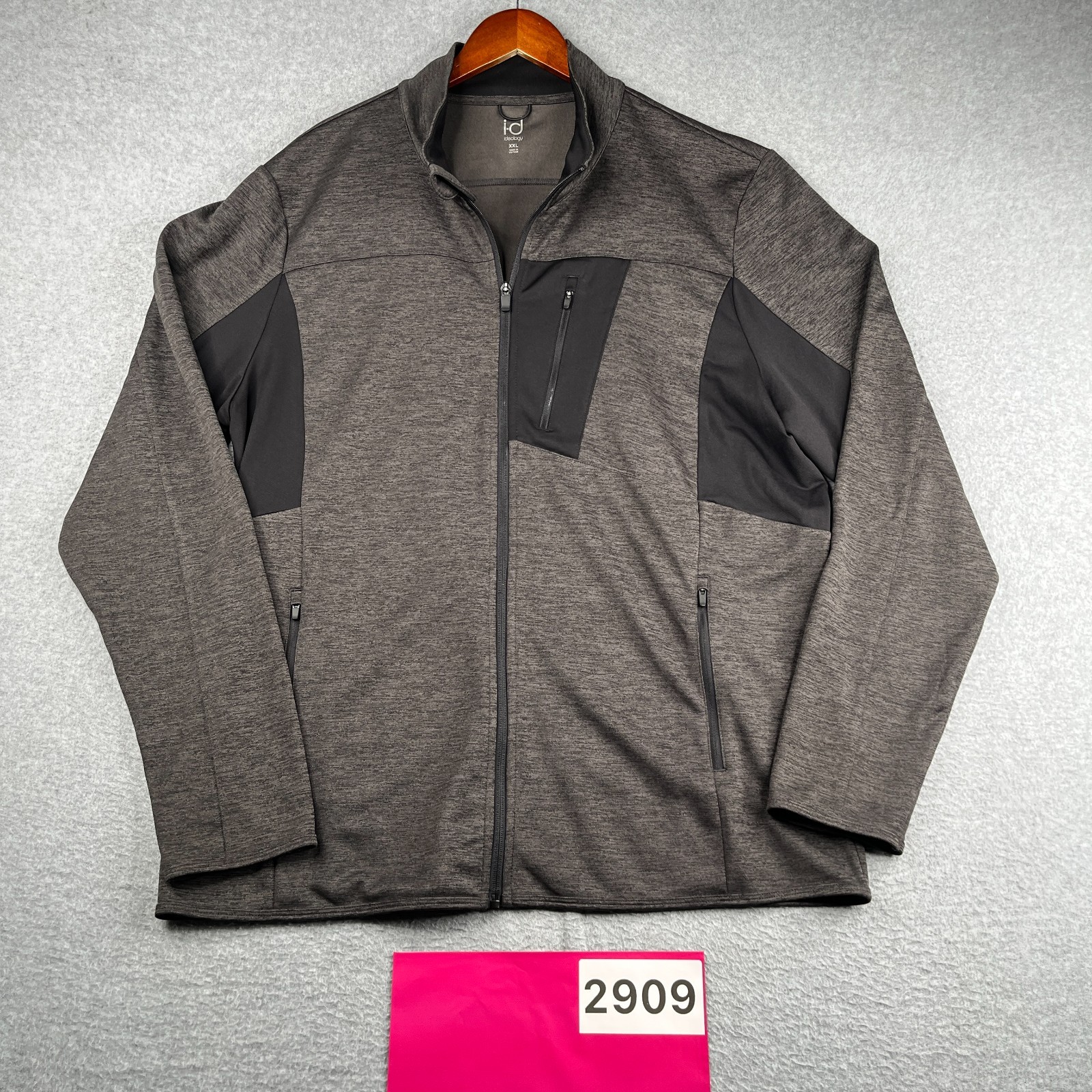 Ideology Full Zip Gym Track Jacket Gray Heather Performance Mens 2XL Athleasure