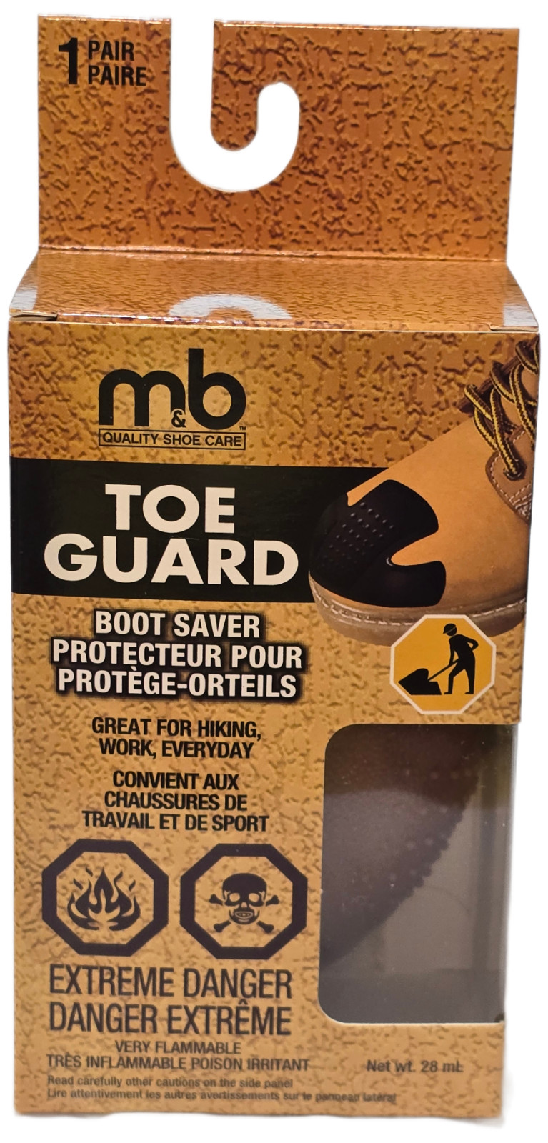 Moneysworth & Best Quality Shoe Toe Guard Boot Saver – Color Tan – LARGE 1 Pair