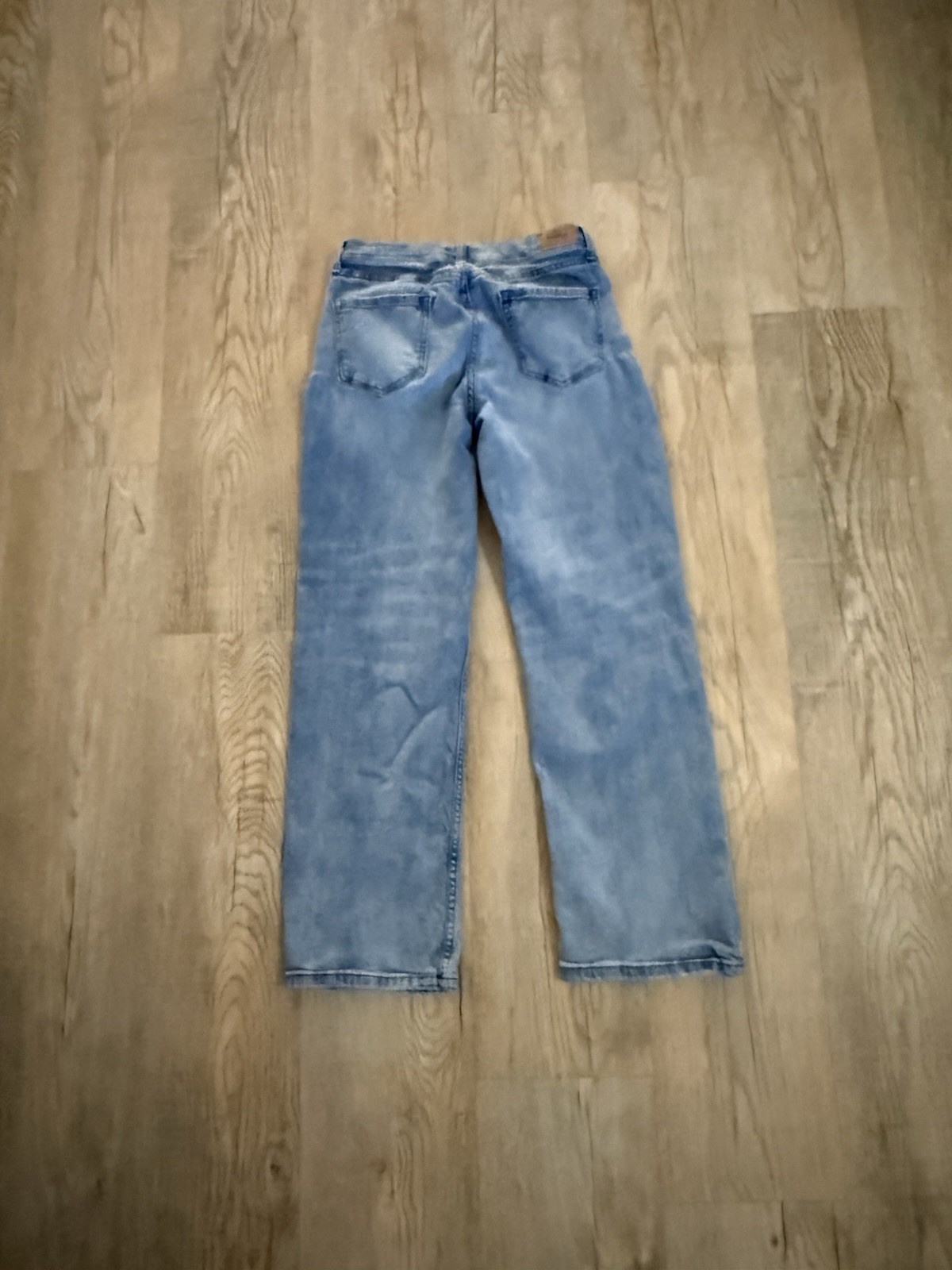 RSQ Boys Straight Fit Blue Denim Jeans Size 14 Medium Wash Button Closure
