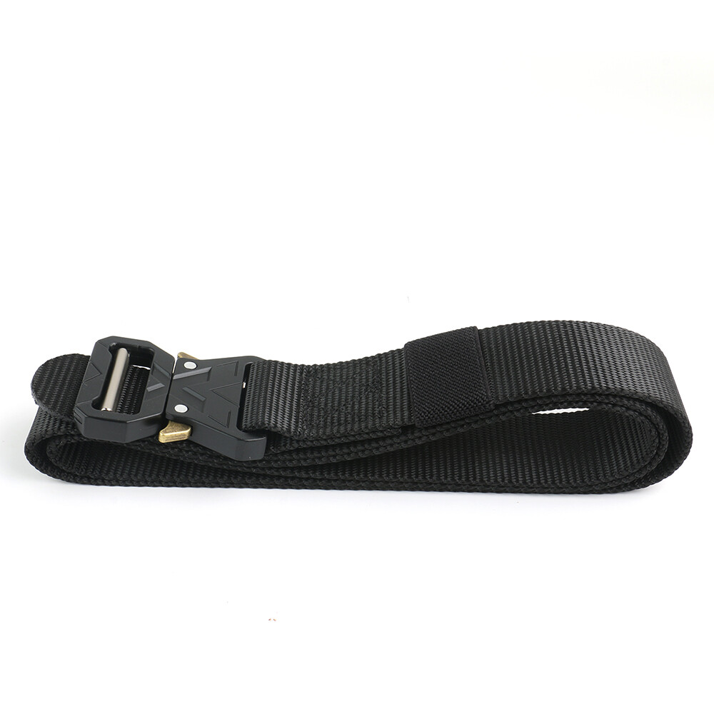Men’s Nylon Tactical Belt Quick Release 1.5 in Buckle Webbing Waistbelt Black
