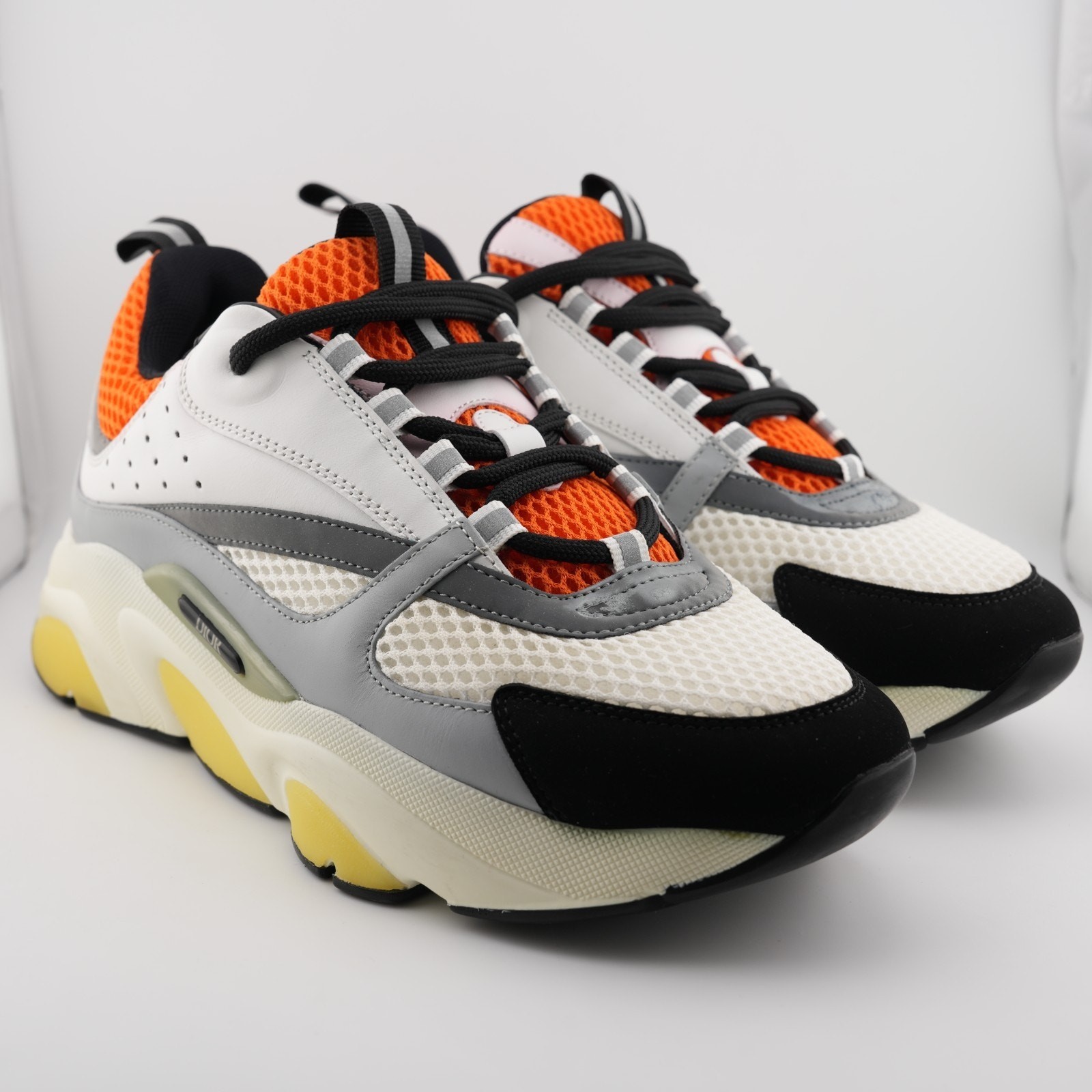 Dior B22 ‘White Grey Red’ Leather Mesh Sneaker Men 6