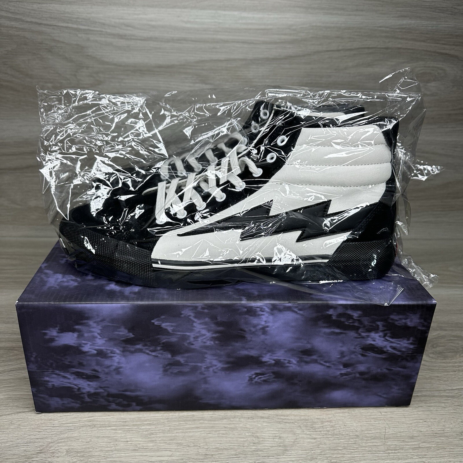 REVENGE x STORM High Top Vol. 2 White Black Mens Size 14 Lightning Bolt NEW NIB