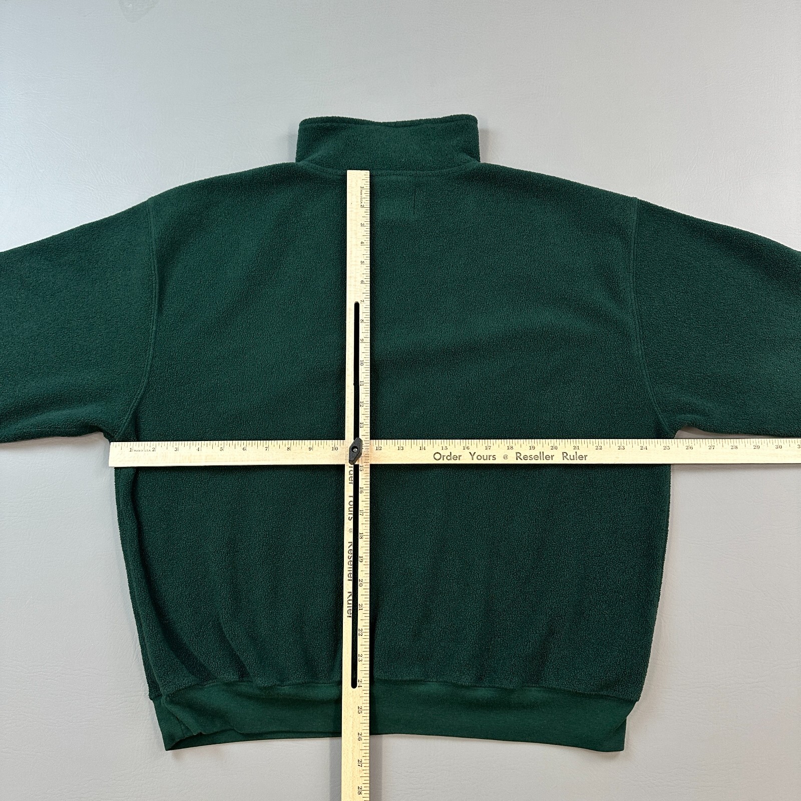 Vintage Ivy Crew Jacket Mens Large Green 1/4 Zip Fleece Hiking Outdoor 90s