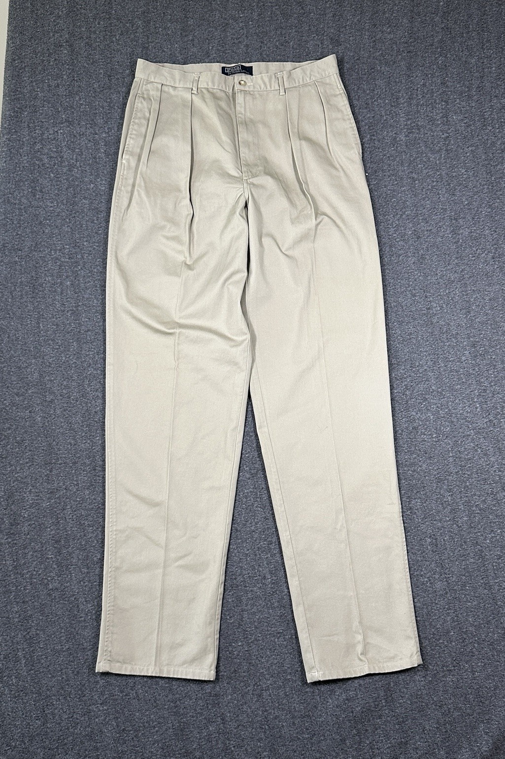 Vtg Polo Ralph Lauren 1967 Chino Pants Mens 34×36 Tall Khaki Tan Cotton Pleated