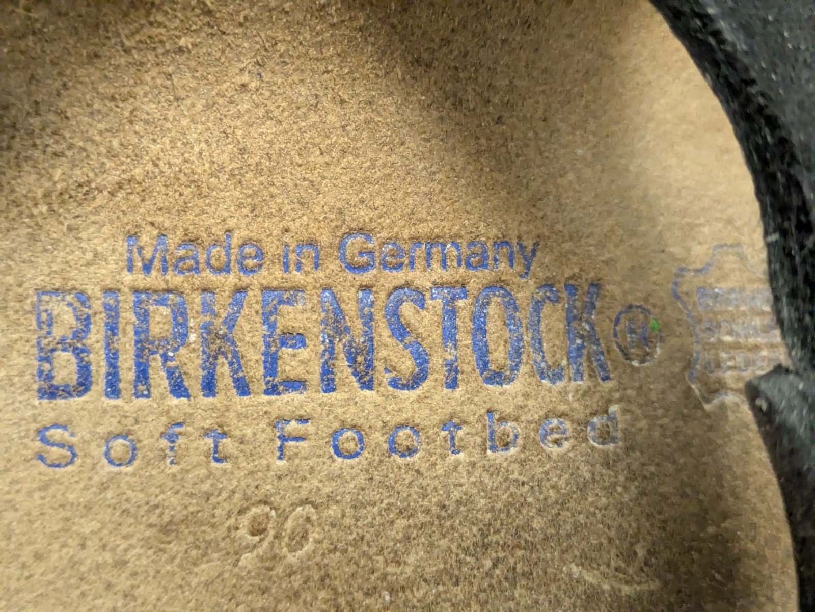 40 L9 M7 Birkenstock Florida Black Suede Soft Footbed Sandals Size 9 German Made