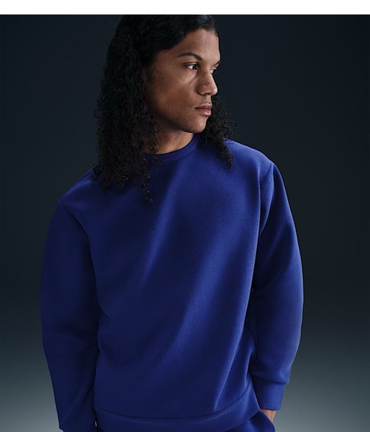 Nike 24.7 Impossibly Soft Fleece Crew Neck HQ6964 455 Men’s Blue Sizes $110 NWT