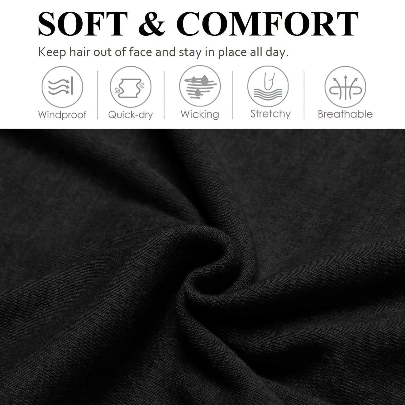 Thin Soft Non-Slip Sport Headbands for Women Elastic Hair Band