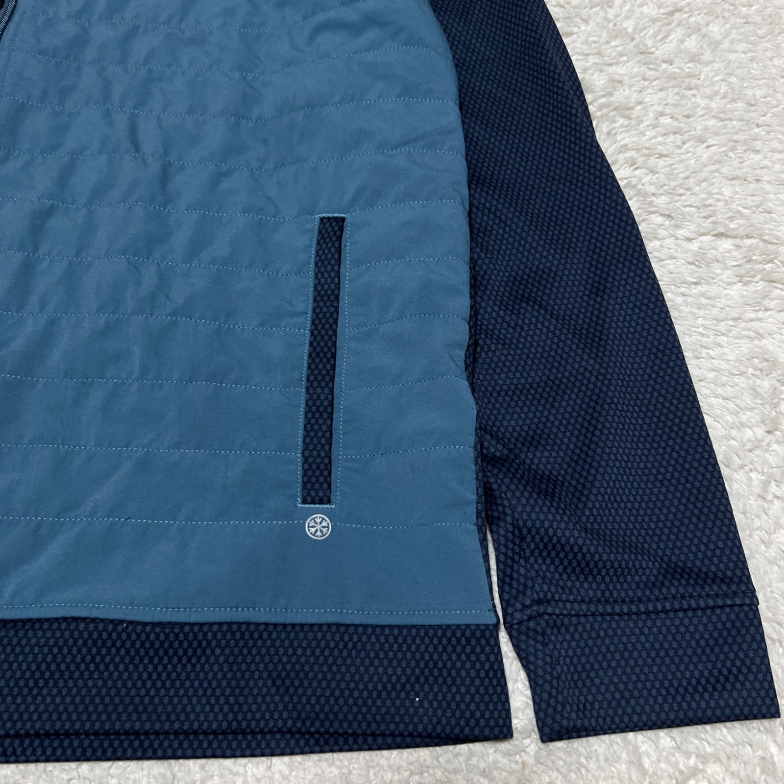 Footjoy Jacket Mens Extra Large Blue Thermo Series Hybrid Quilted Full Zip Golf