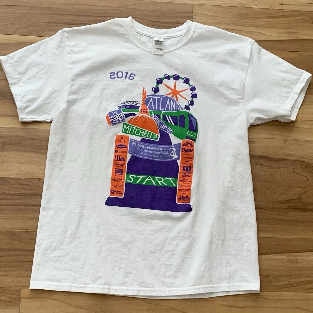 Kaiser Permanente Corporate Run/Walk Tshirt Atlanta 2016 Men’s Large