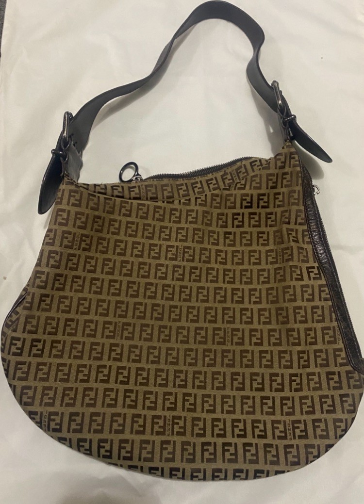 FENDI Zucca oyster Hobo Bag