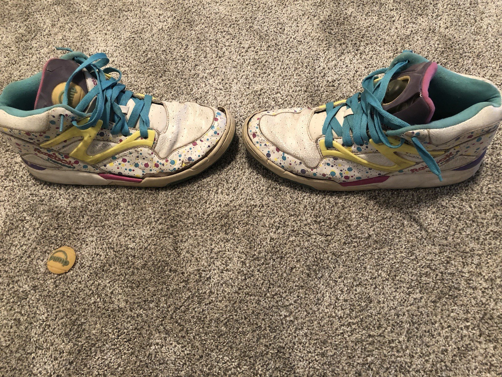 RARE VNDS Size 12 2007 Reebok Pump Omni Lite Easter Multicolor 90s Fairy Kei