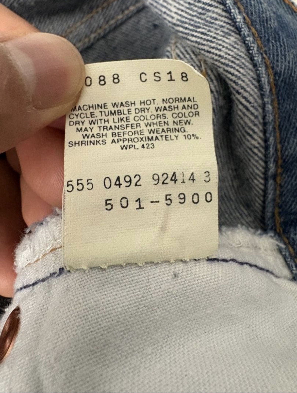 Vintage Levi’s 501 Valencia Redline Selvedge Denim W38 L36 USA 1990s Big Size