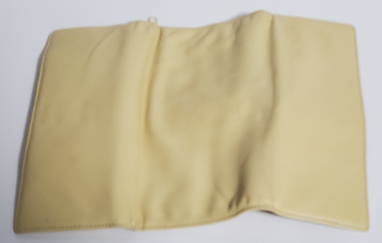 Penhaligon’s Nappa Leather Beige Leather Makeup Brush Holder Travel Pouch