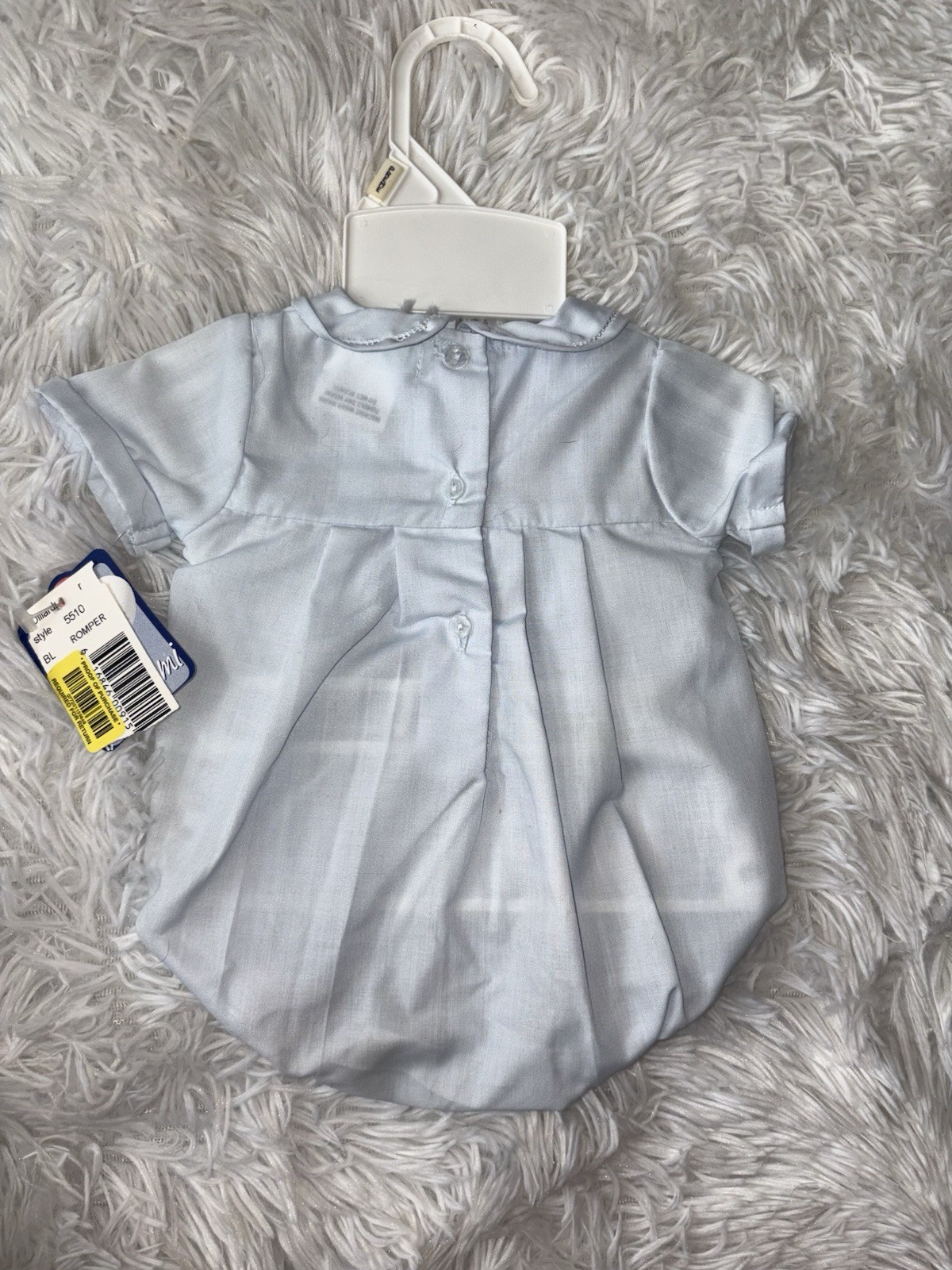 , Petit Ami Preemie Feather-romper In Blue. Classic, New W/tags. Adorable