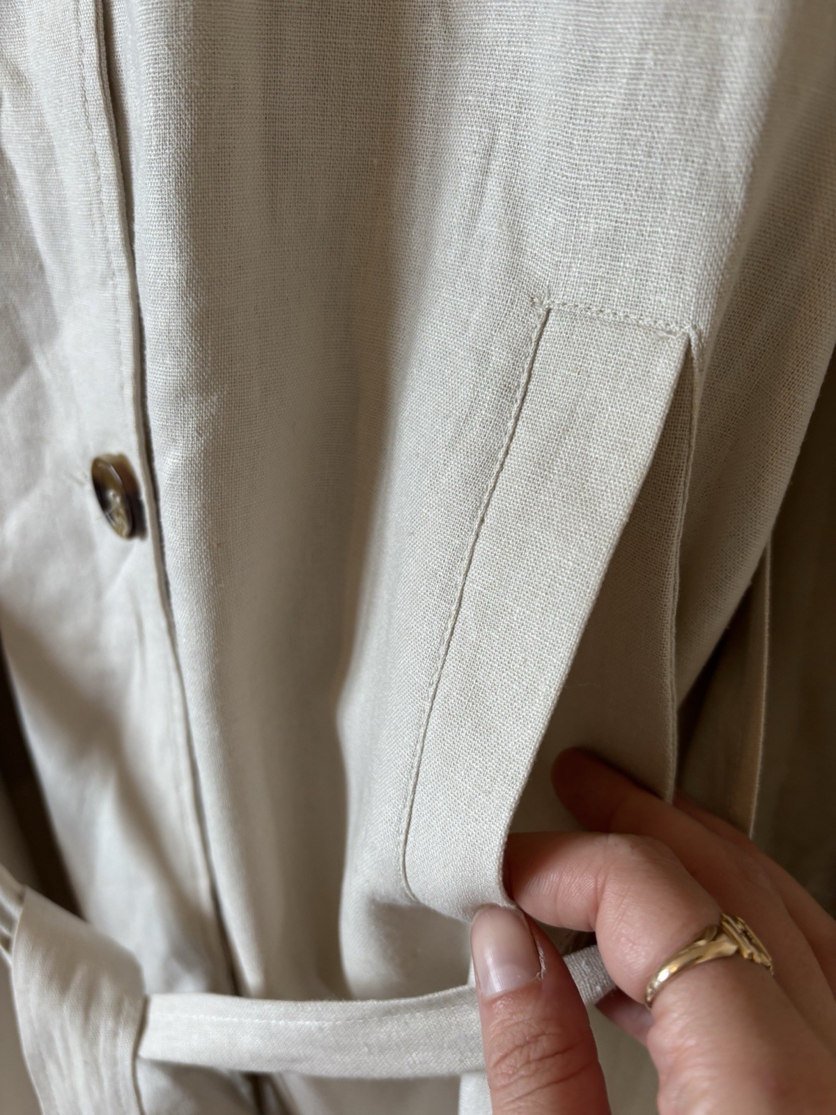 Dorothy Perkins Linen Blend Duster / Trench Coat – Size 22 – BNWT
