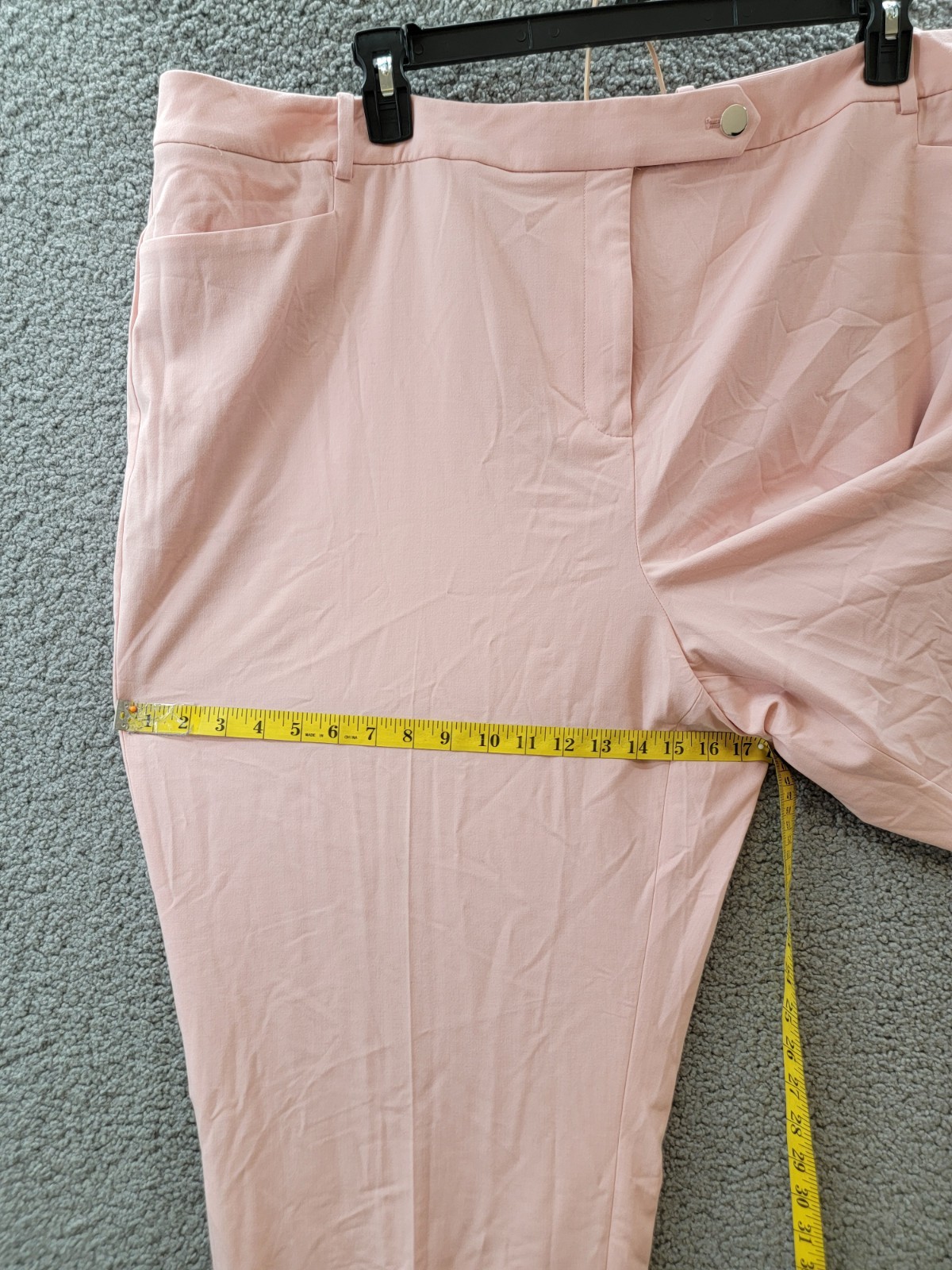 Calvin Klein Plus Size Novelty Modern Fit Pants Women’s 22W Pink Pepper Multi