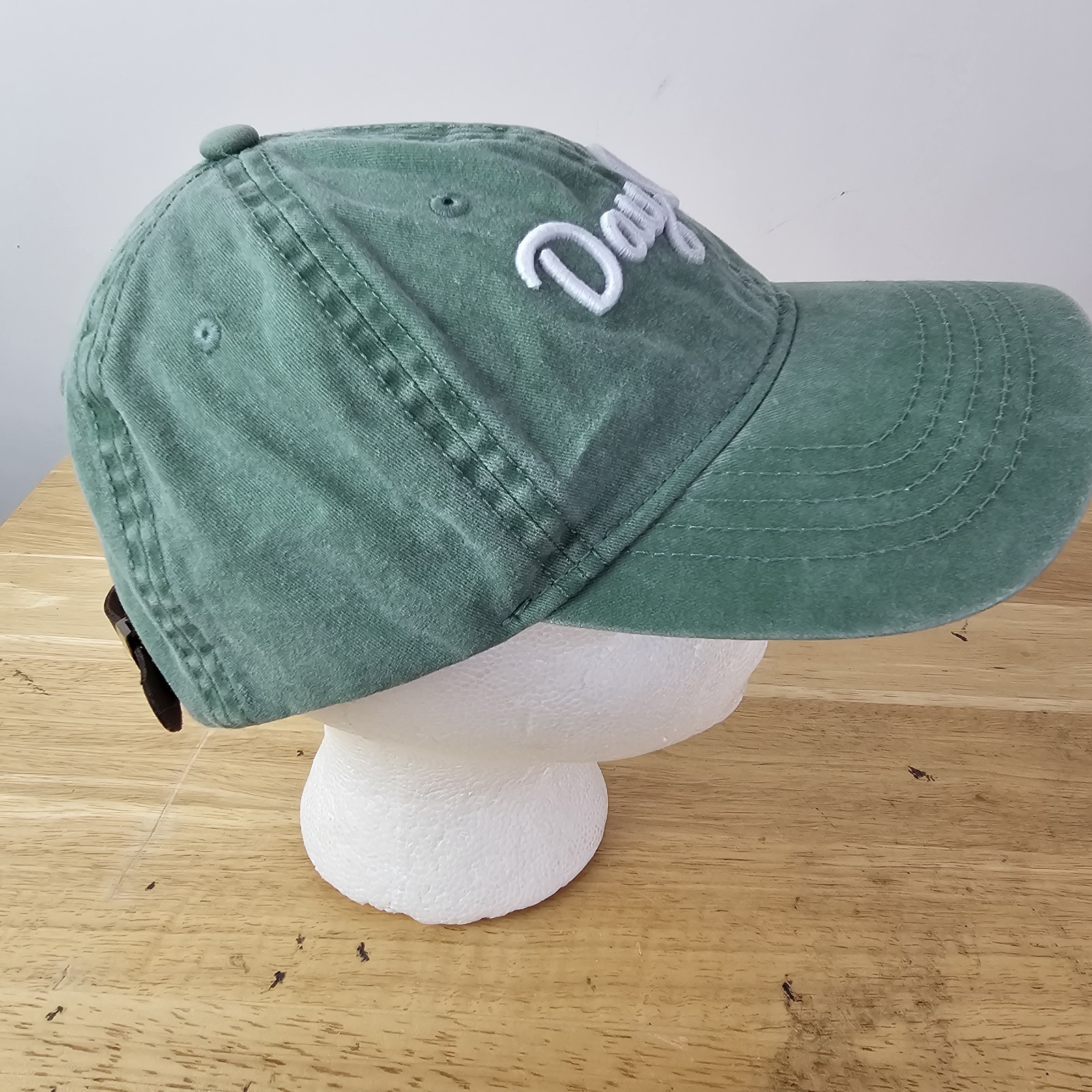 Day Off Slideback Baseball Cap Green One Size Adjustable Embroidered Camouflage