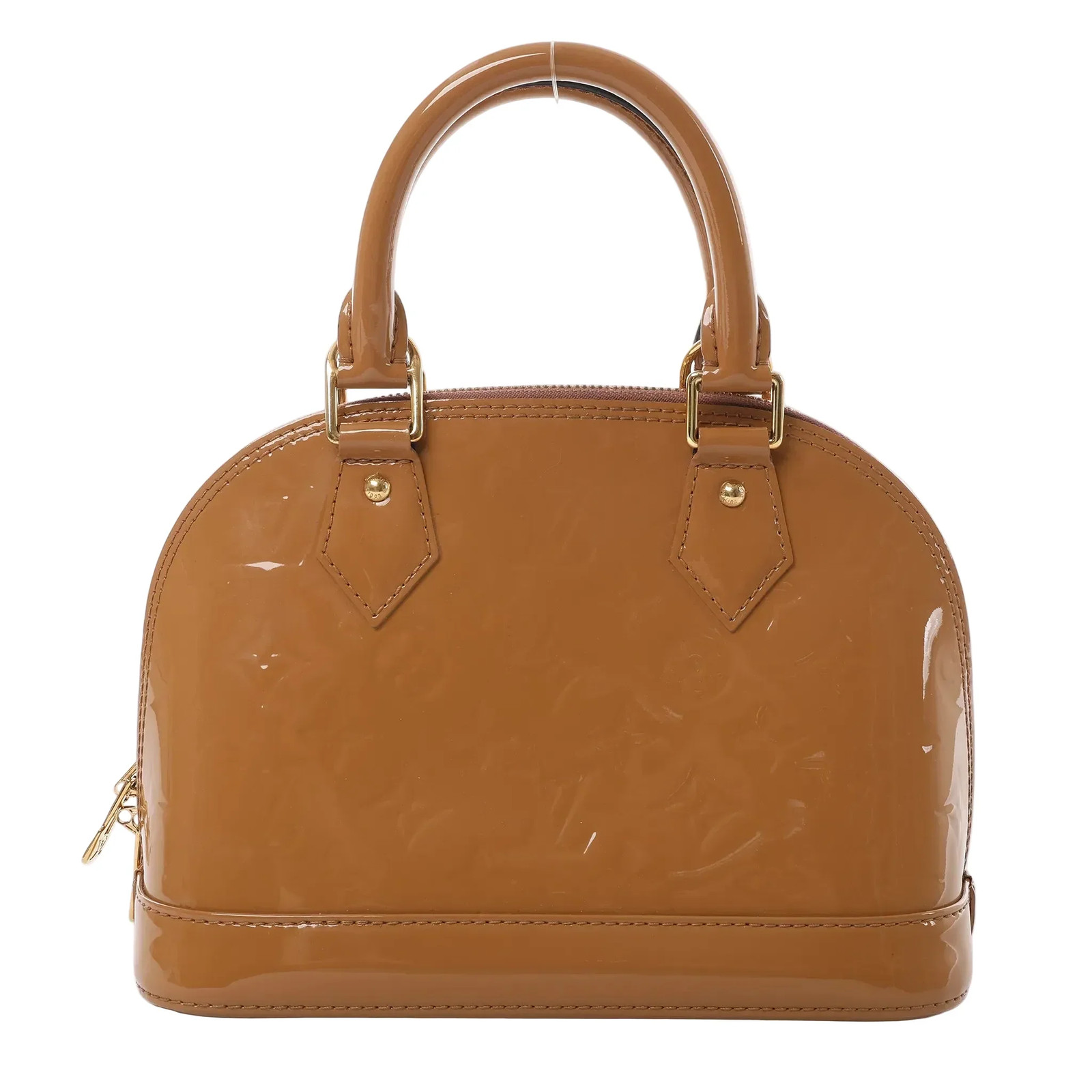 Louis Vuitton Alma BB Monogram Vernis 2Way Handbag in Brown M91585