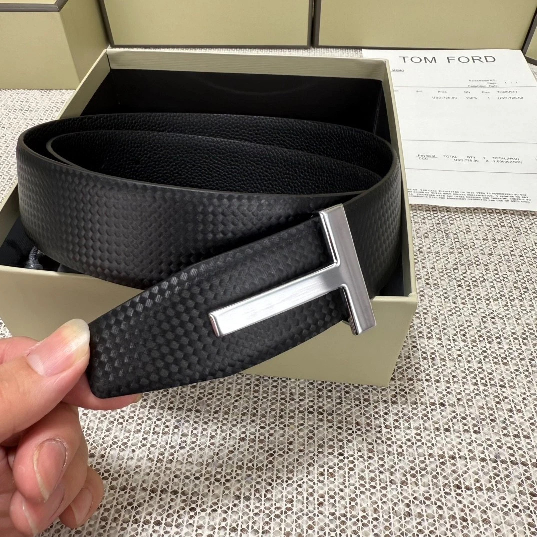 Tom Ford Lychee Pattern Casual/Professional Leather Belt