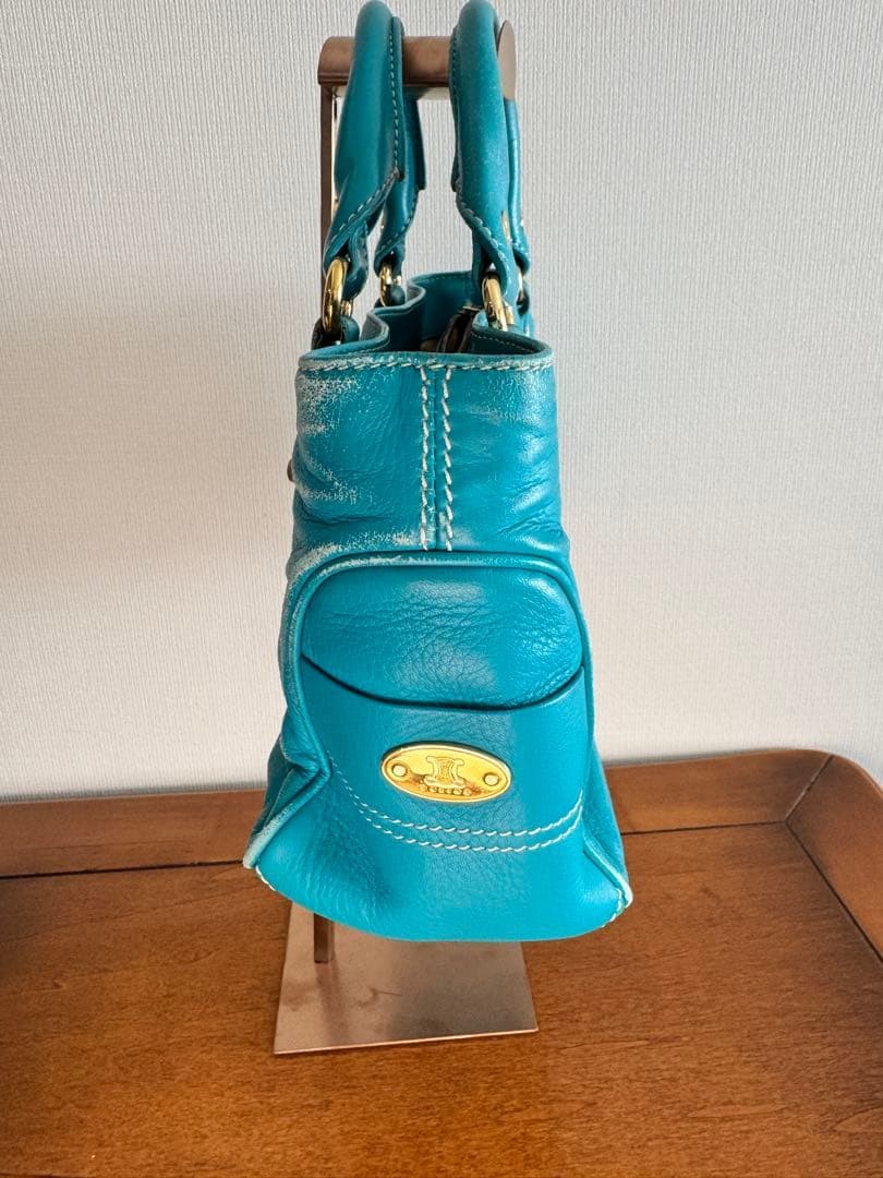 CELINE Boogie bag Handbag Blue Authentic From Japan
