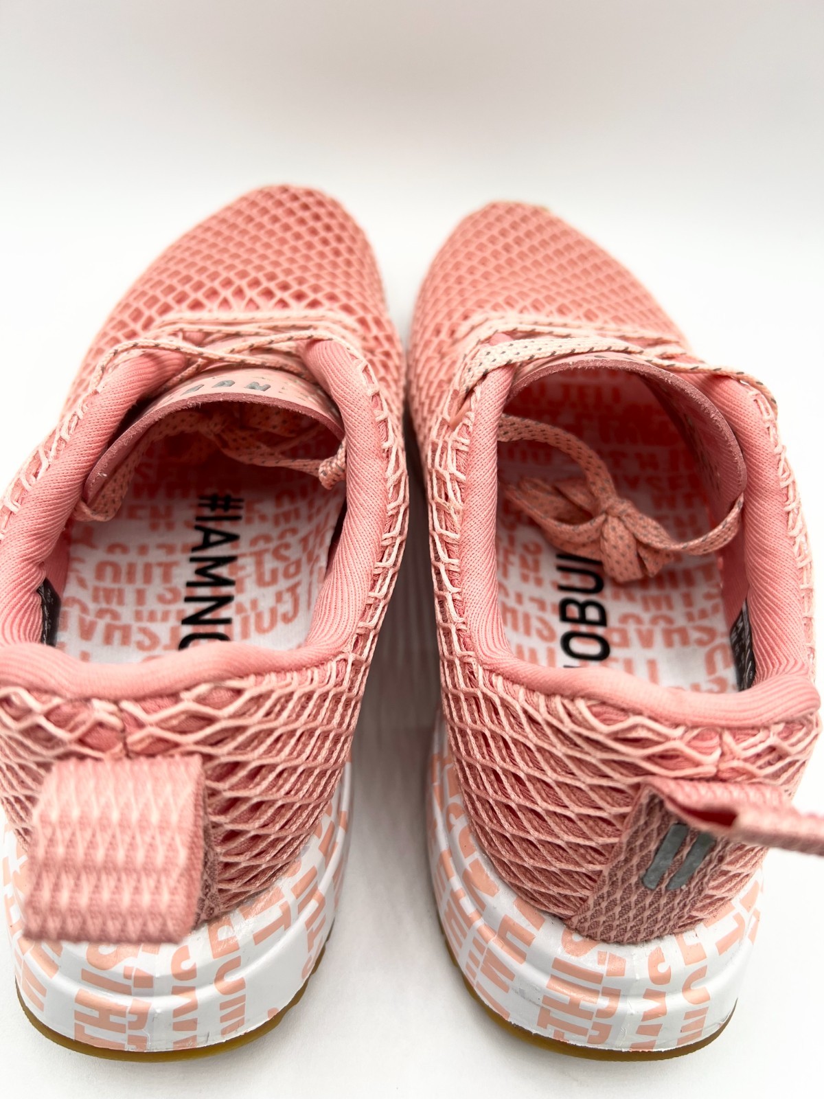 No Bull Diamond Mesh Runner Breathable Sneakers in Pink US Size M 6 W 7.5