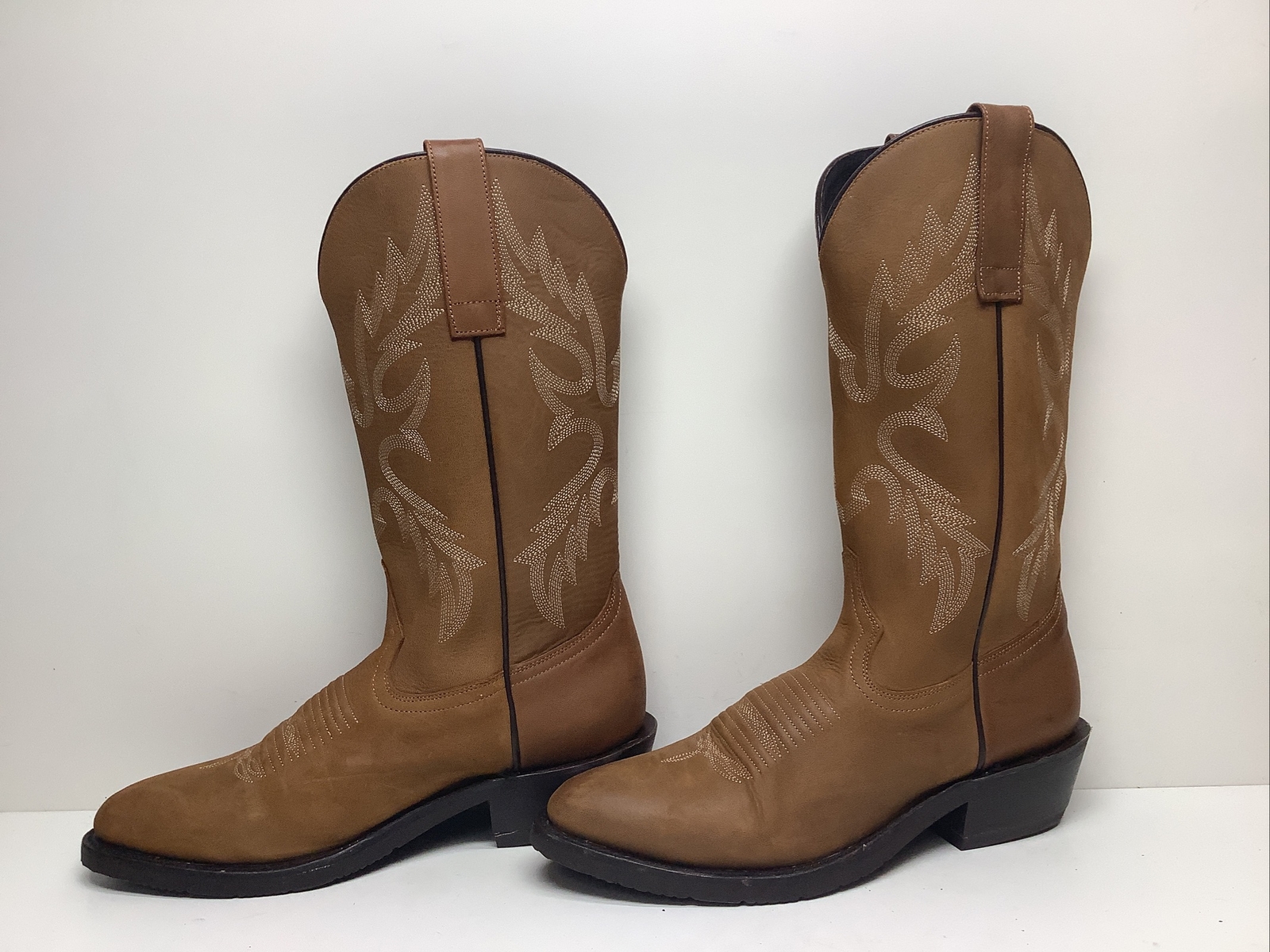 VTG MENS MASTERSON BOOT CO COWBOY BROWN BOOTS SIZE 7 EW