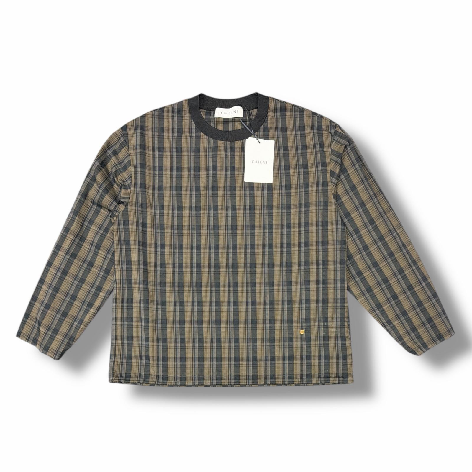 Unused CULLNI 25SS Check Drawstring Long Sleeve Long sleeve 25-SS-004D Brown…