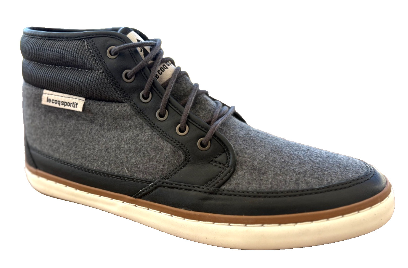 Le Coq Sportif Vavin Men’s Grey Mid Top Sneakers Sport Shoes 9 Trainers Athletic