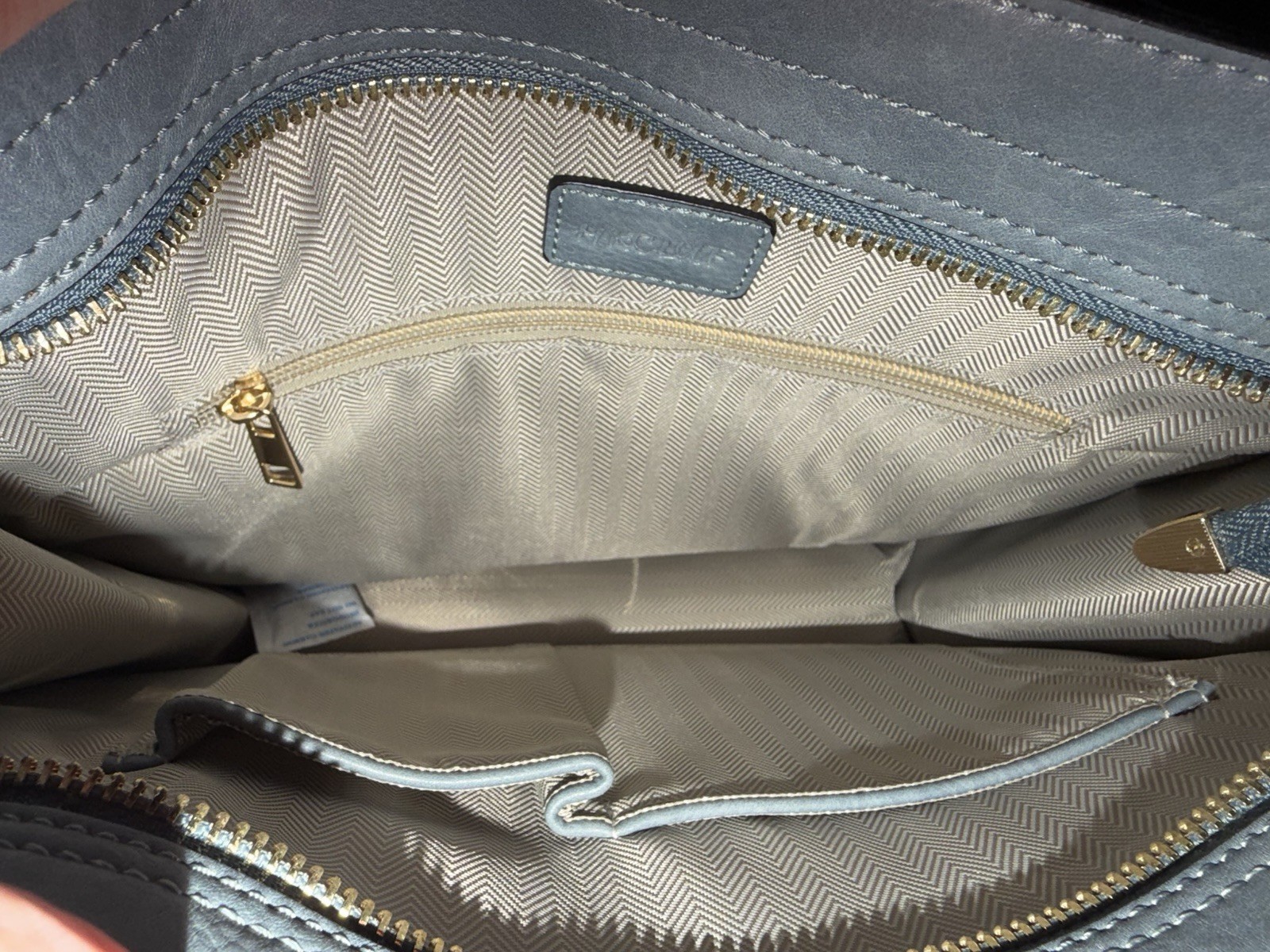 NWT HKCluf Crossbody Purse 4055 With Tassel And Wallet In Light Blue