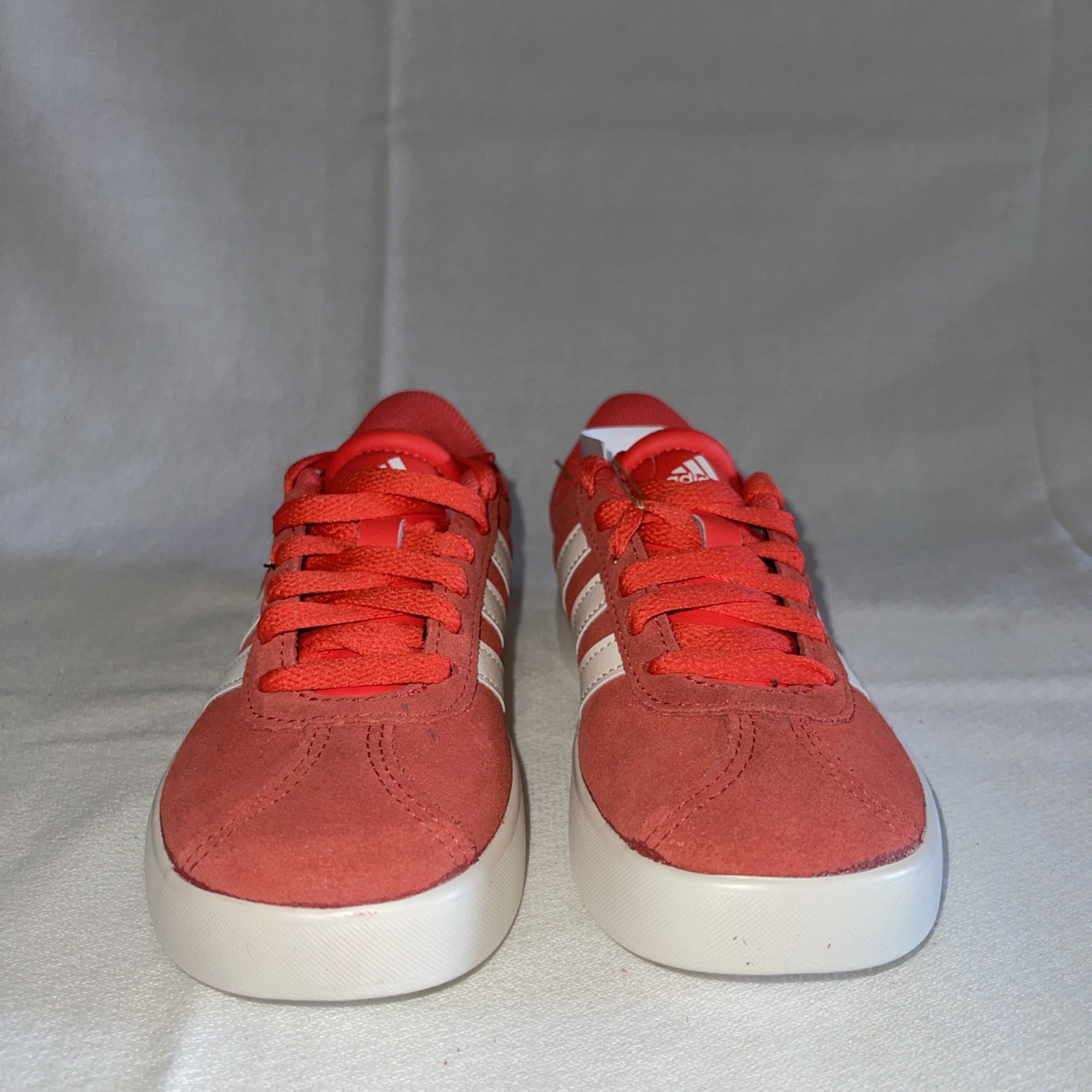 Adidas VL Court 3.0 Kids Shoe JH8724 Size 11.5K Red & White