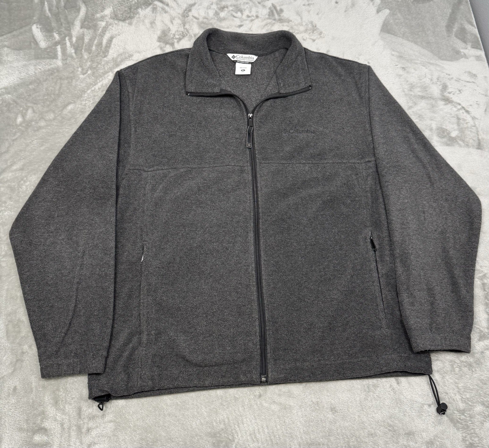 Columbia Fleece Jacket Mens XL Gray Full Zip 3 In 1 Liner Hunting Hiking Trail