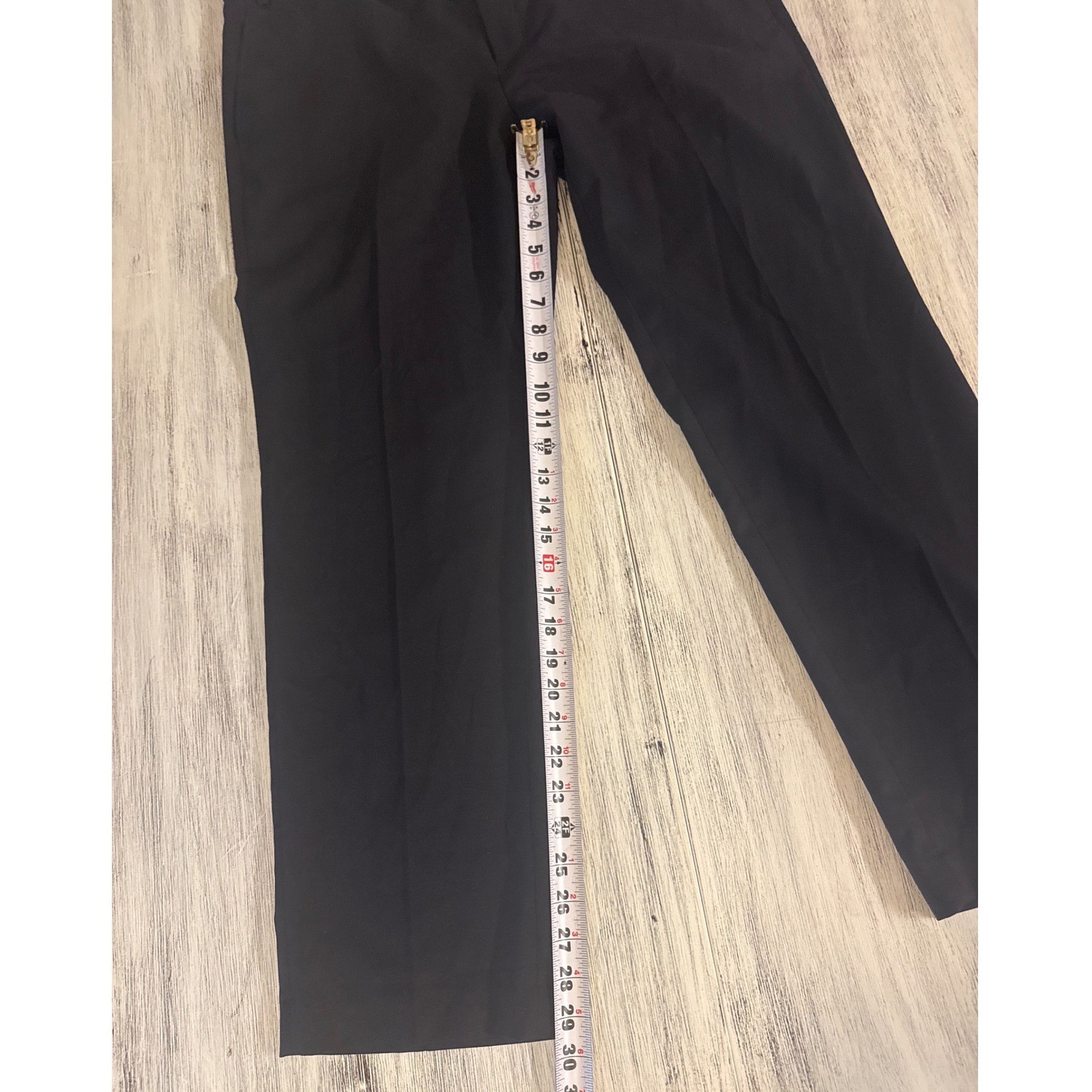 Lauren Ralph Lauren Mens Black Dress Pants Flat Front 38W x 30L Straight Leg