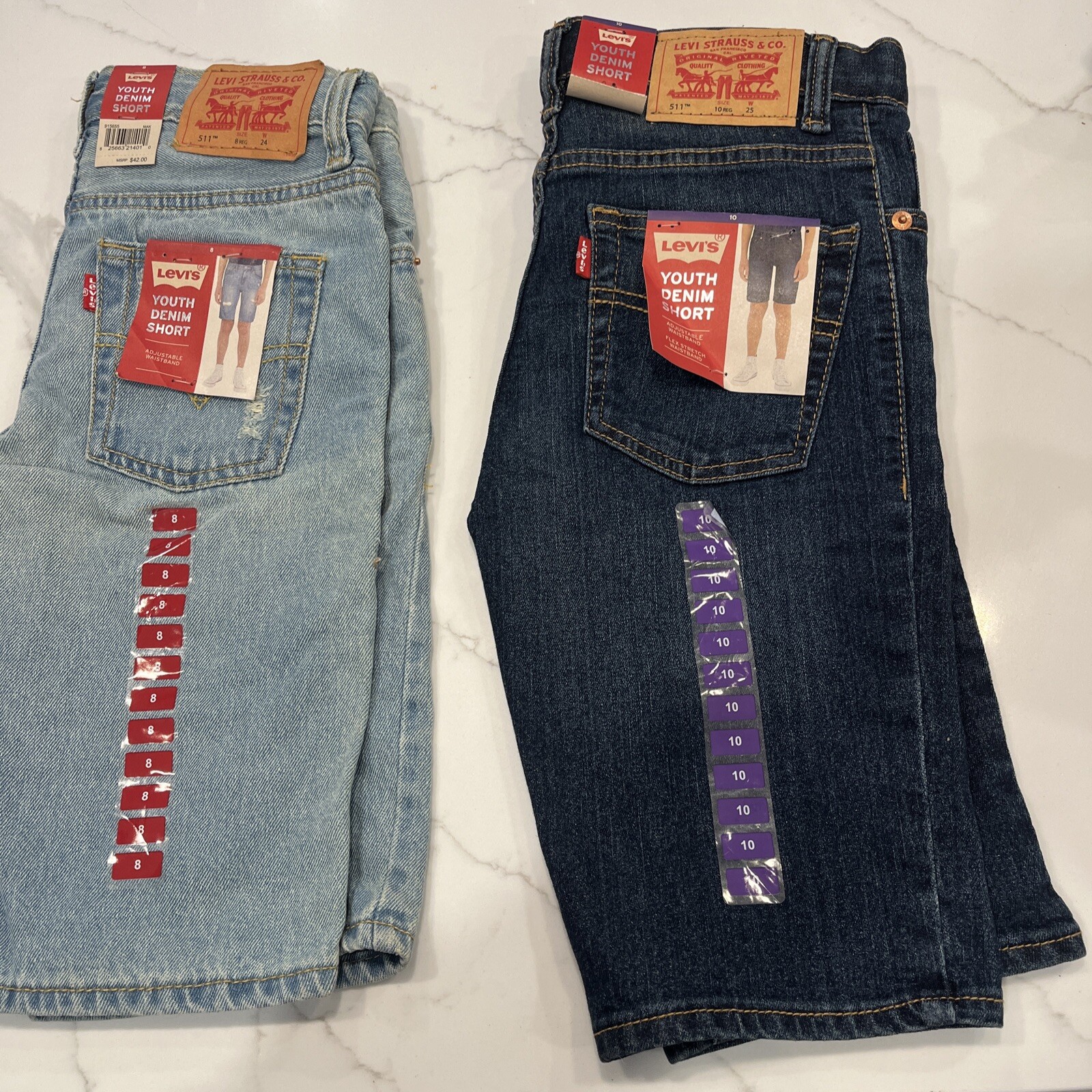 Levi’s Youth Denim Shorts 8 Reg 24 W / 10 Reg 25 W