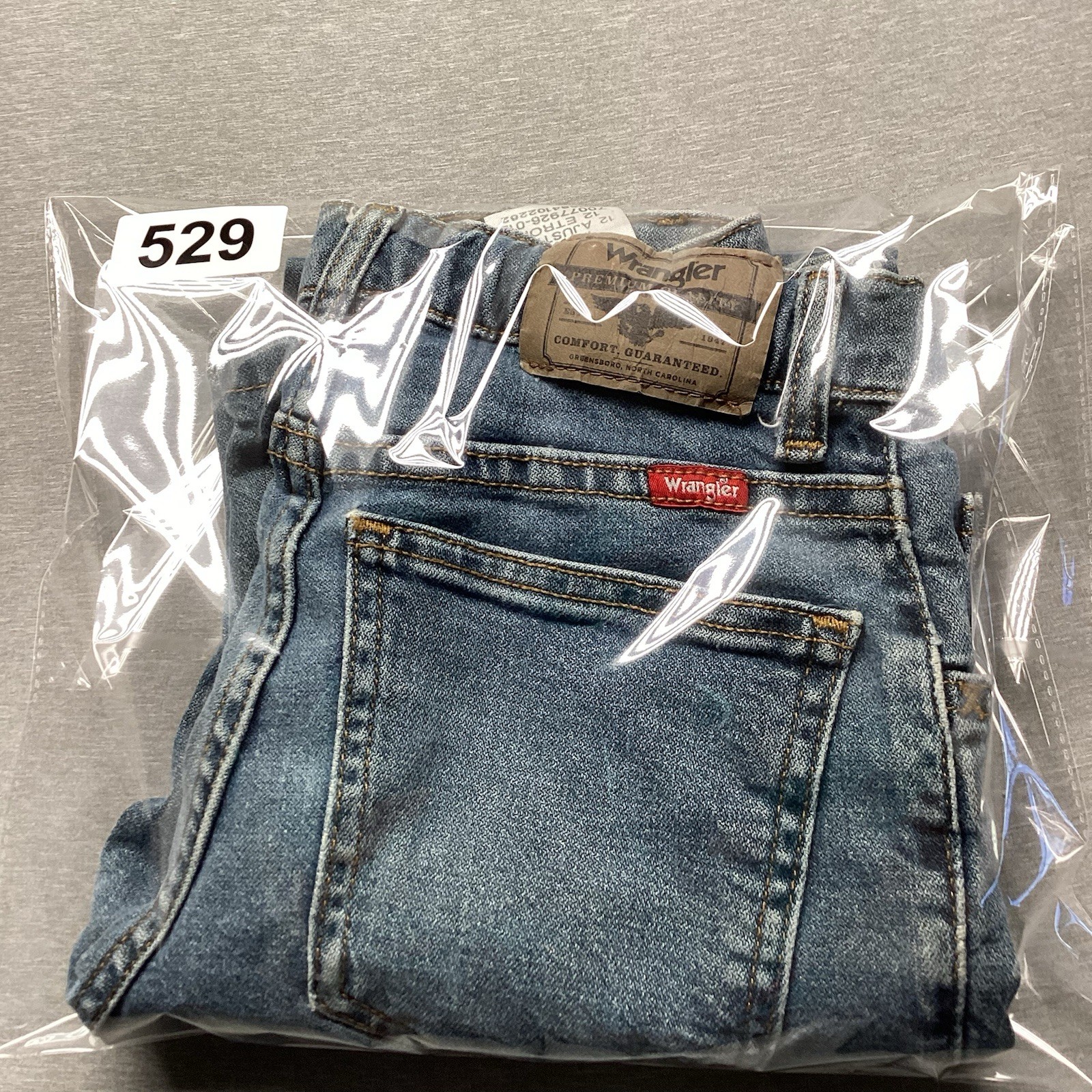 Wrangler Boot Cut Boys Size 12 Slim Denim Blue Jeans Distressed Play School