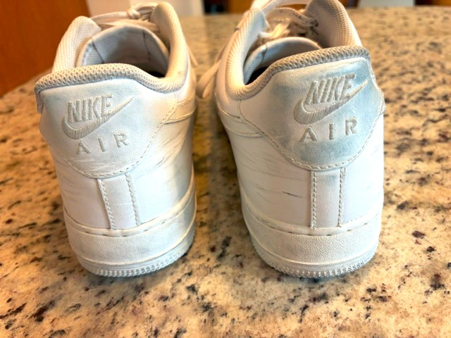 Nike Air Force 1 Triple White Leather Low Top 315122-111, Size 15.0/EUR 49.5