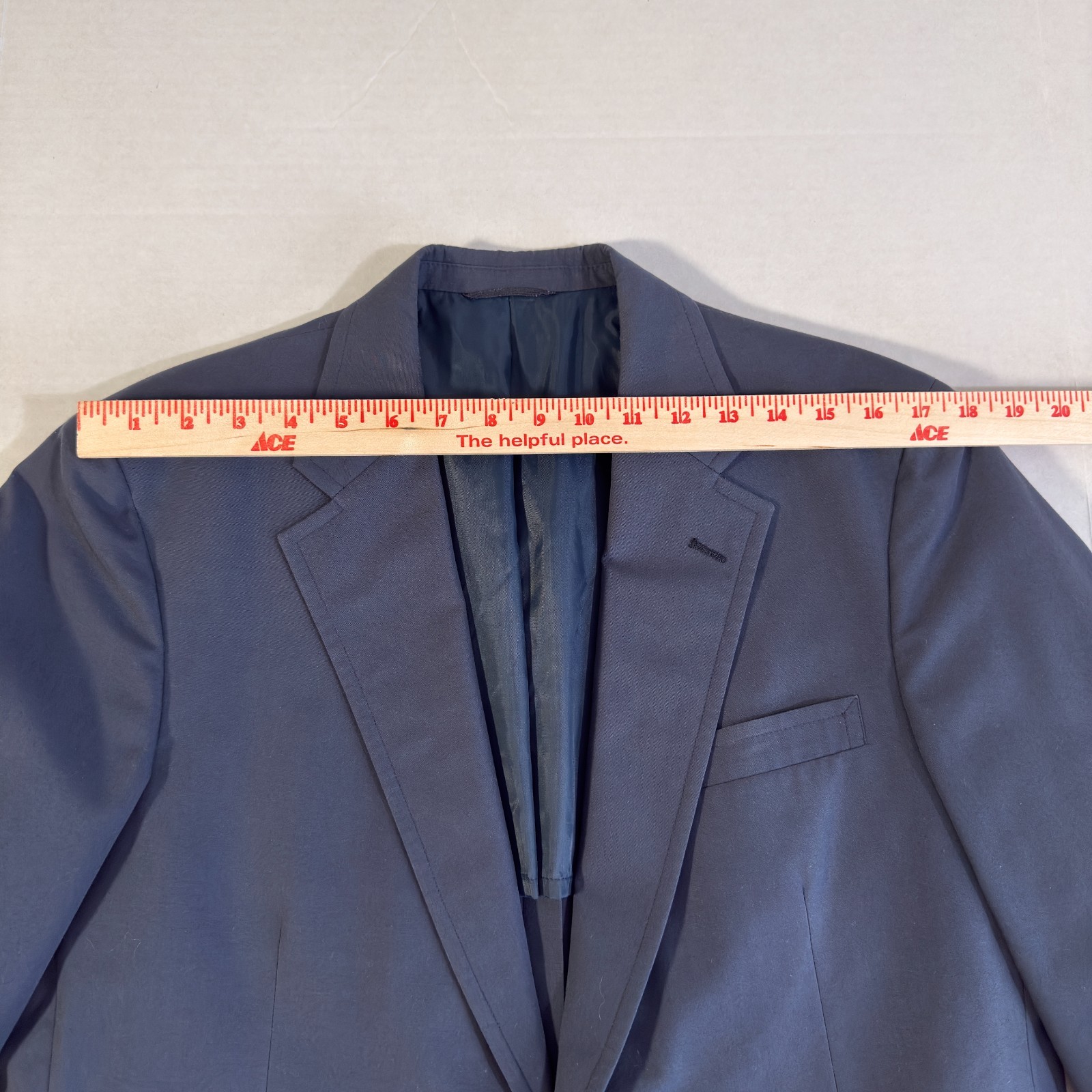 VTG Haspel Blazer Mens 40R Blue 2 Button Sport Coat USA MADE Canvas Half Lined