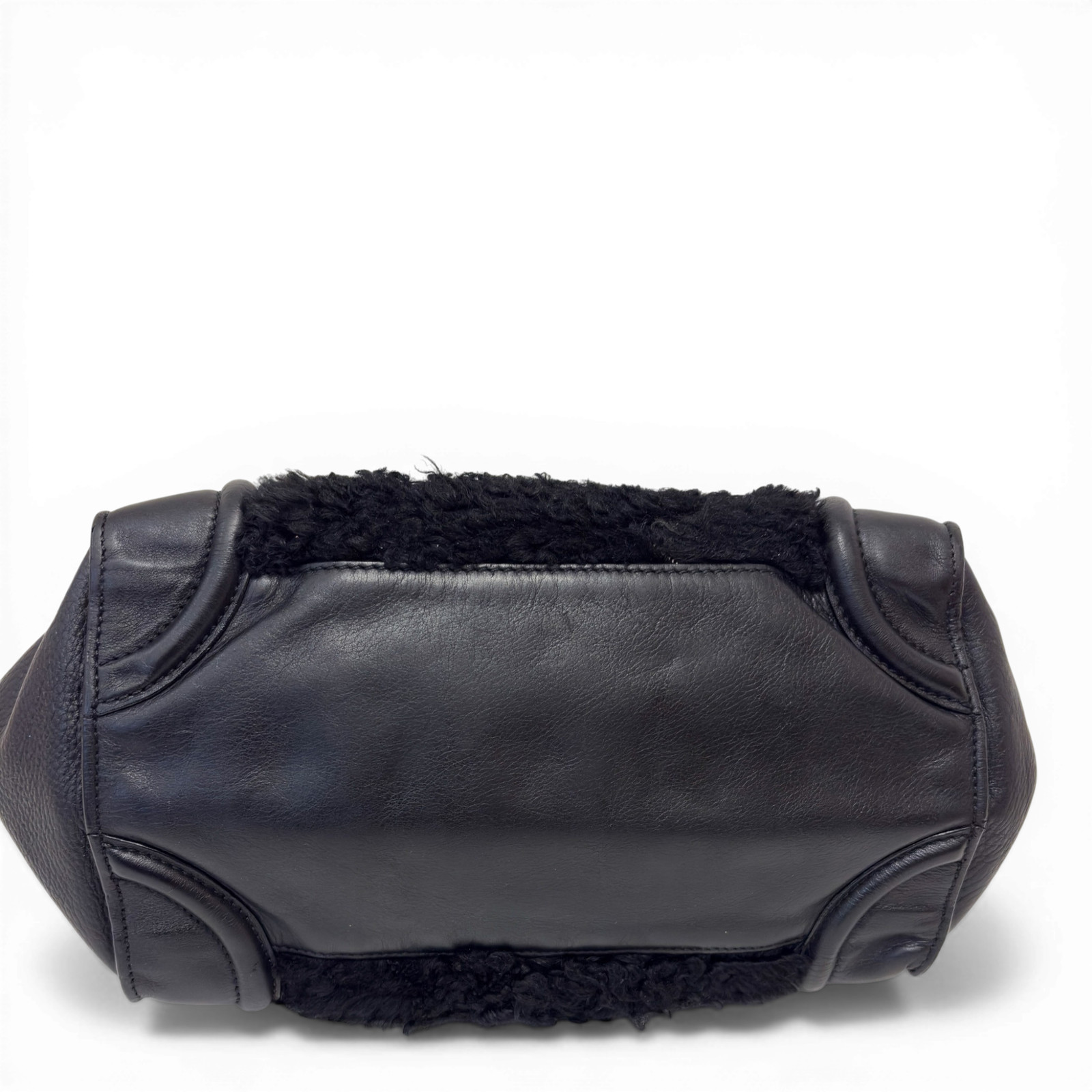 CELINE Leather Phantom Luggage Tote Bag Black