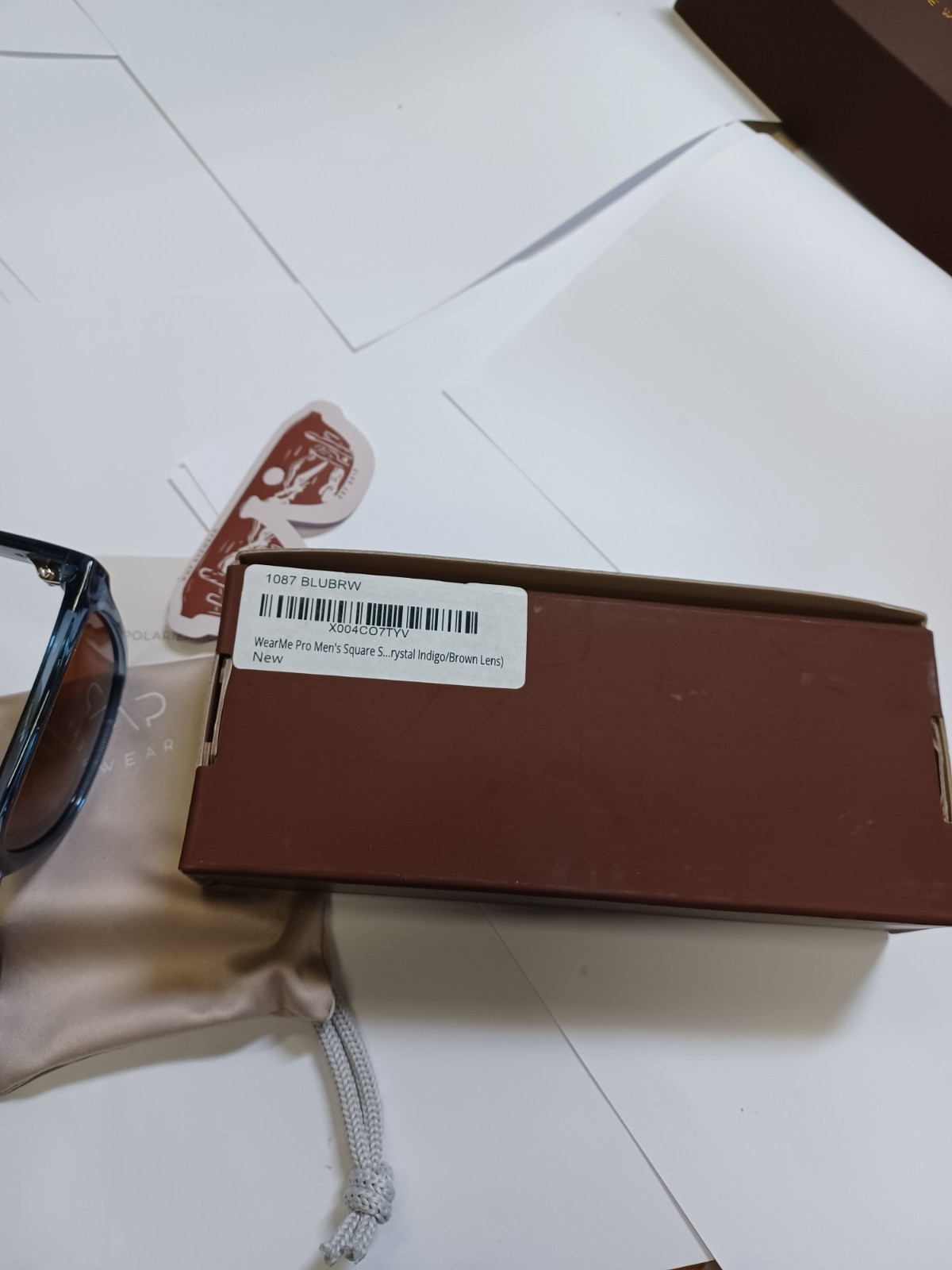 WMP Denver 54-20-149 Crystal Indigo Blue / Dark Brown Lens Sunglasses
