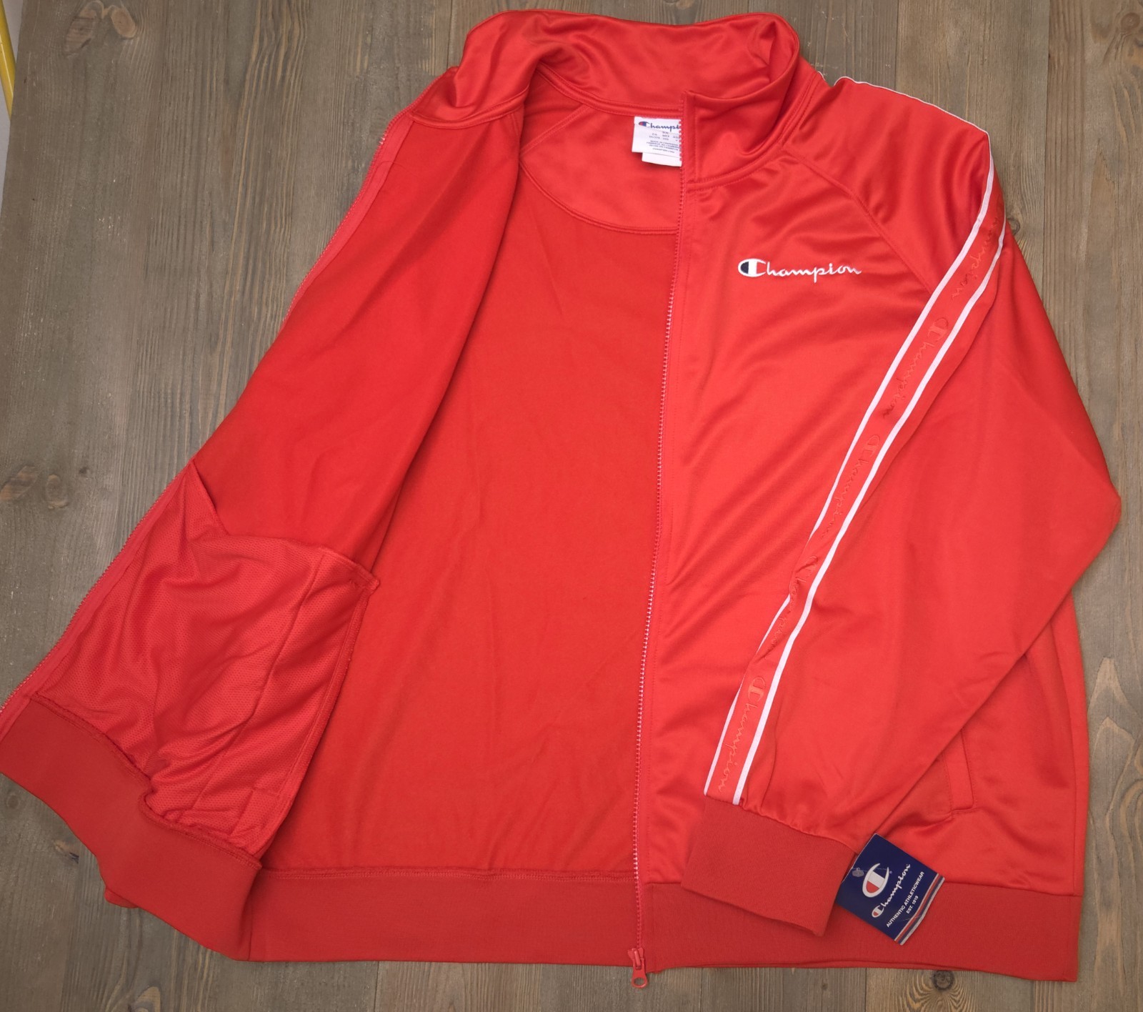 Champion Men’s 3X Retro Style Track Jacket Red NWT