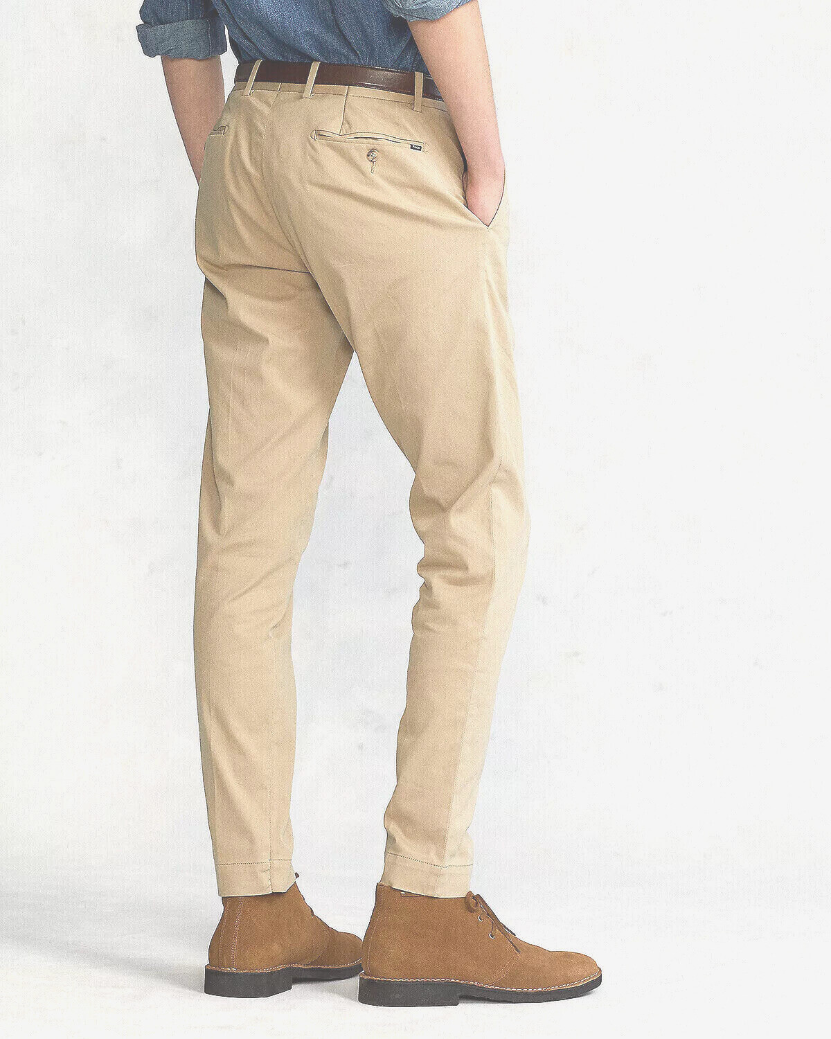 Polo Ralph Lauren Men’s Pants Stretch Slim Fit Cotton Blend Twill Beige 34Wx32L