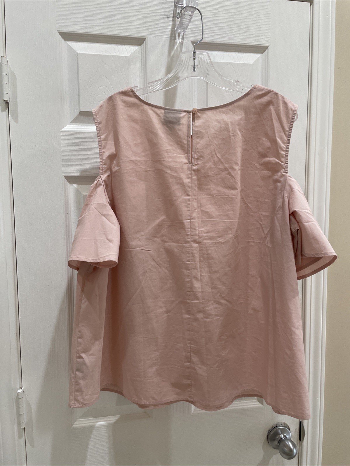 Worthington Blouse gorgeous pink Cold Shoulder Shirt Women’s Size 1XL beautiful